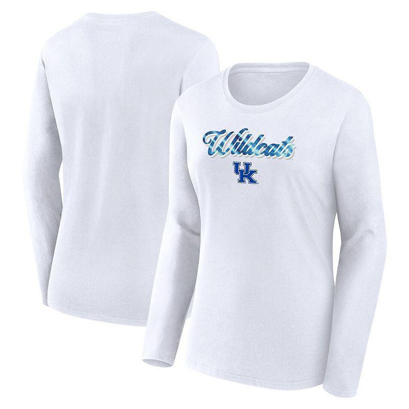 Womens Fanatics Branded Kentucky Wildcats Double Team Script Long Sleeve T-Shirt Product Image