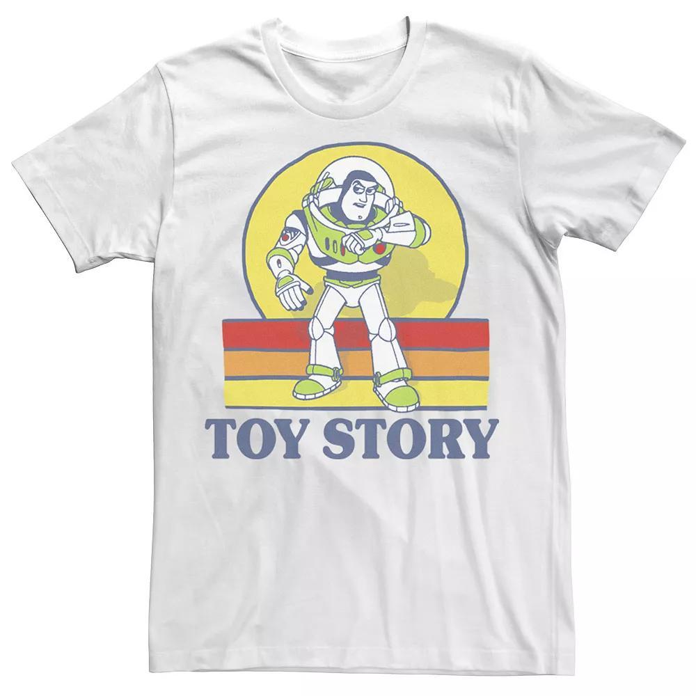 Disney / Pixar's Toy Story Buzz Lightyear Men's Retro Portrait Logo Tee, Size: Small, White Product Image