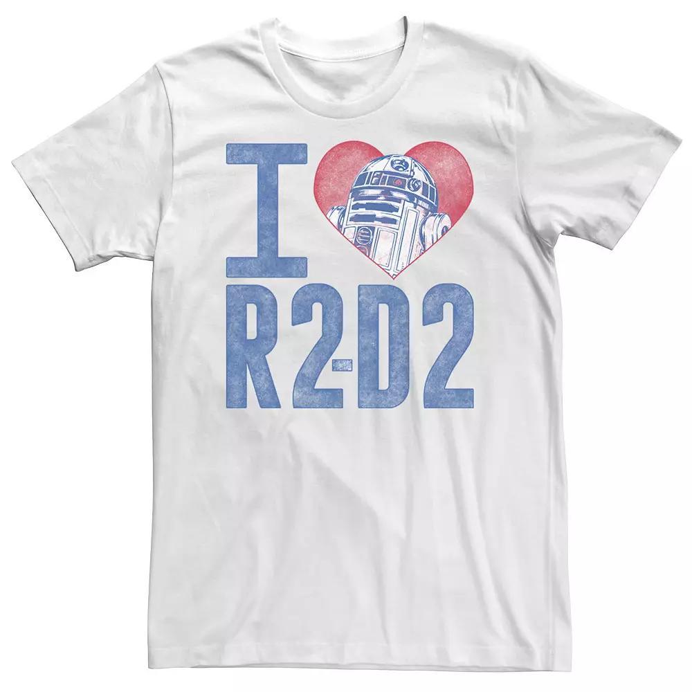 Big & Tall Star Wars I Heart R2-D2 Color Crayon Tee, Men's, Size: XXL Tall, White Product Image