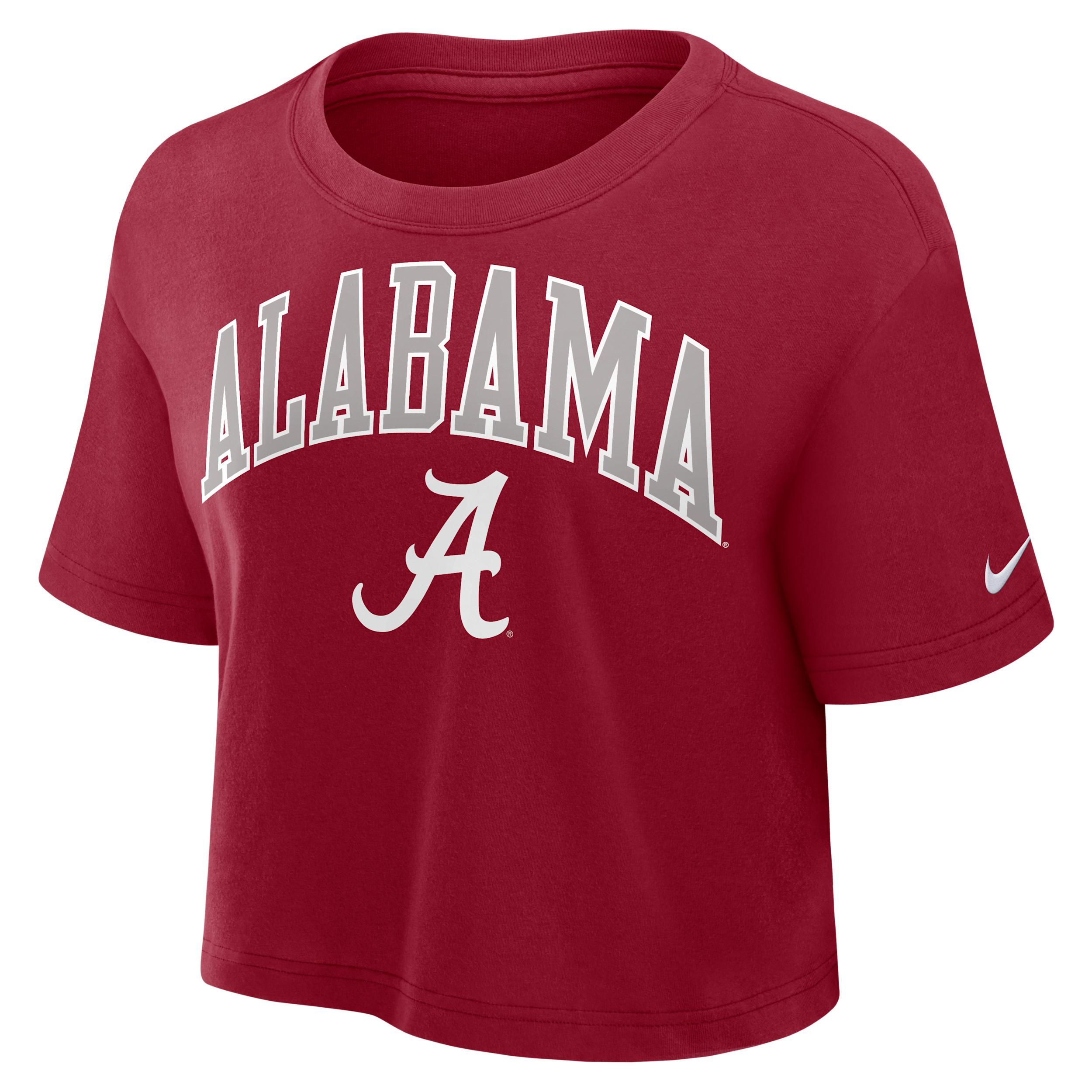 Alabama Athletic Prep Arch Nike Women's Dri-FIT College Cropped T-Shirt Product Image