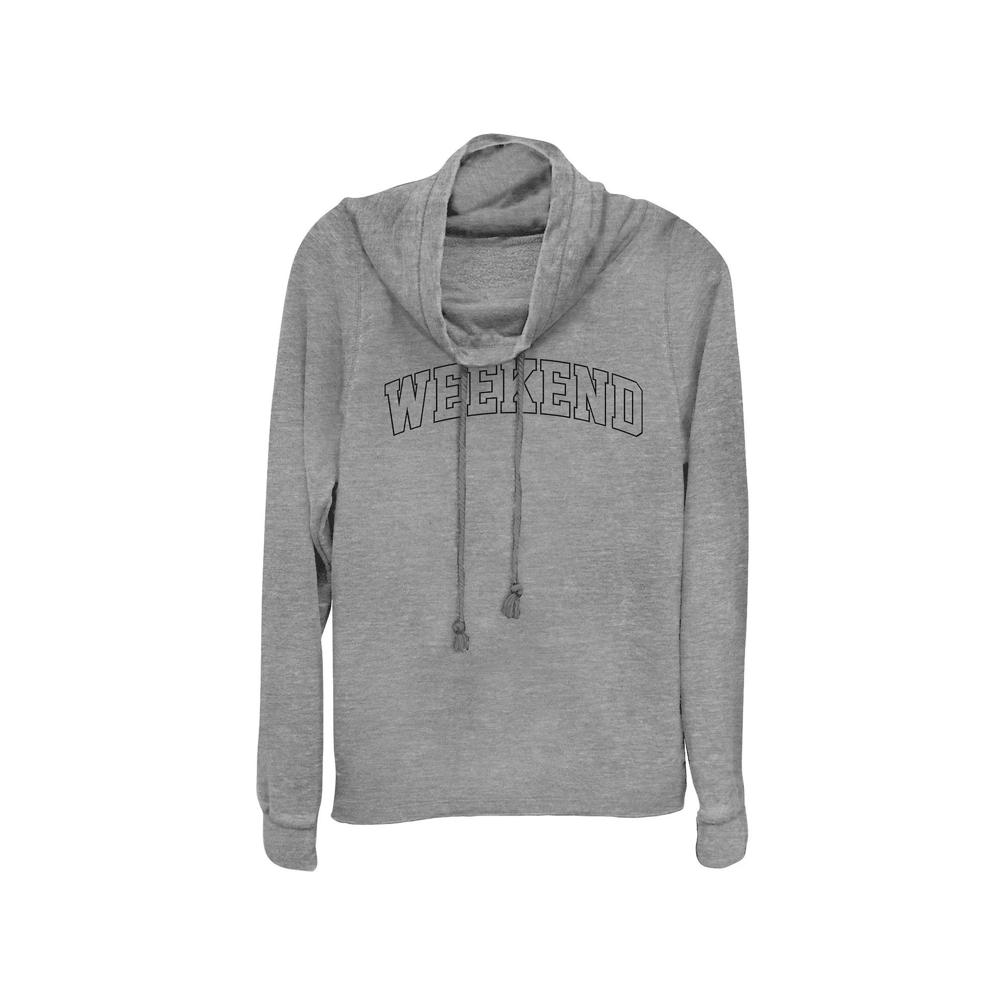 Womens Dog Mom Cowlneck Graphic Lightweight Long Sleeve, Girls Gray Grey Product Image