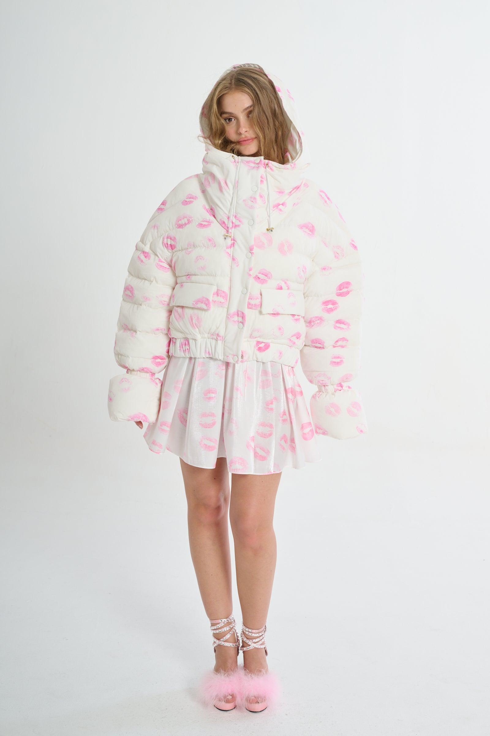 Kiss on the Lips Hooded Puffer Product Image