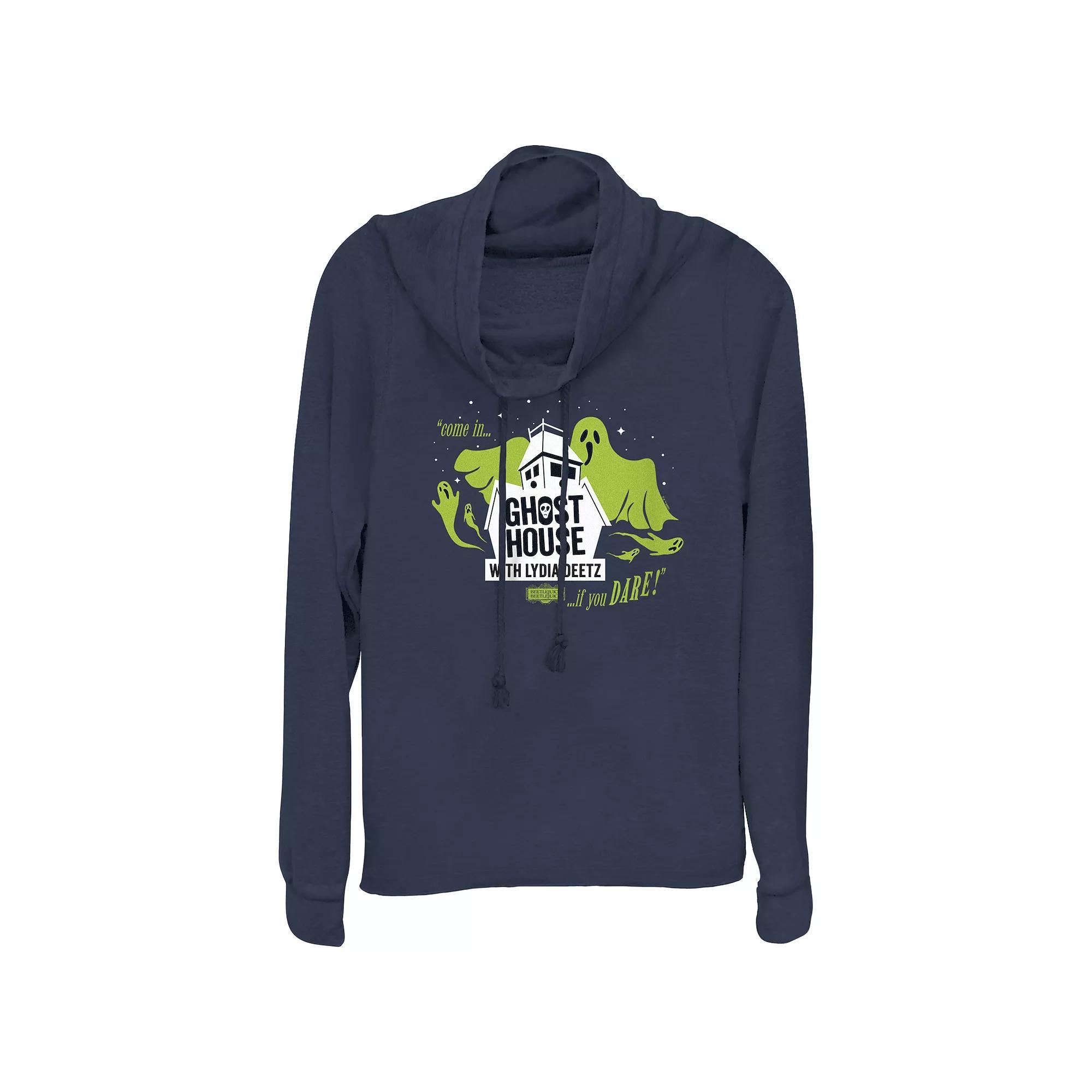 Women's Shrek This Mom Is A Rebel Cowlneck Graphic Lightweight Long Sleeve, Size: XS, Blue Product Image