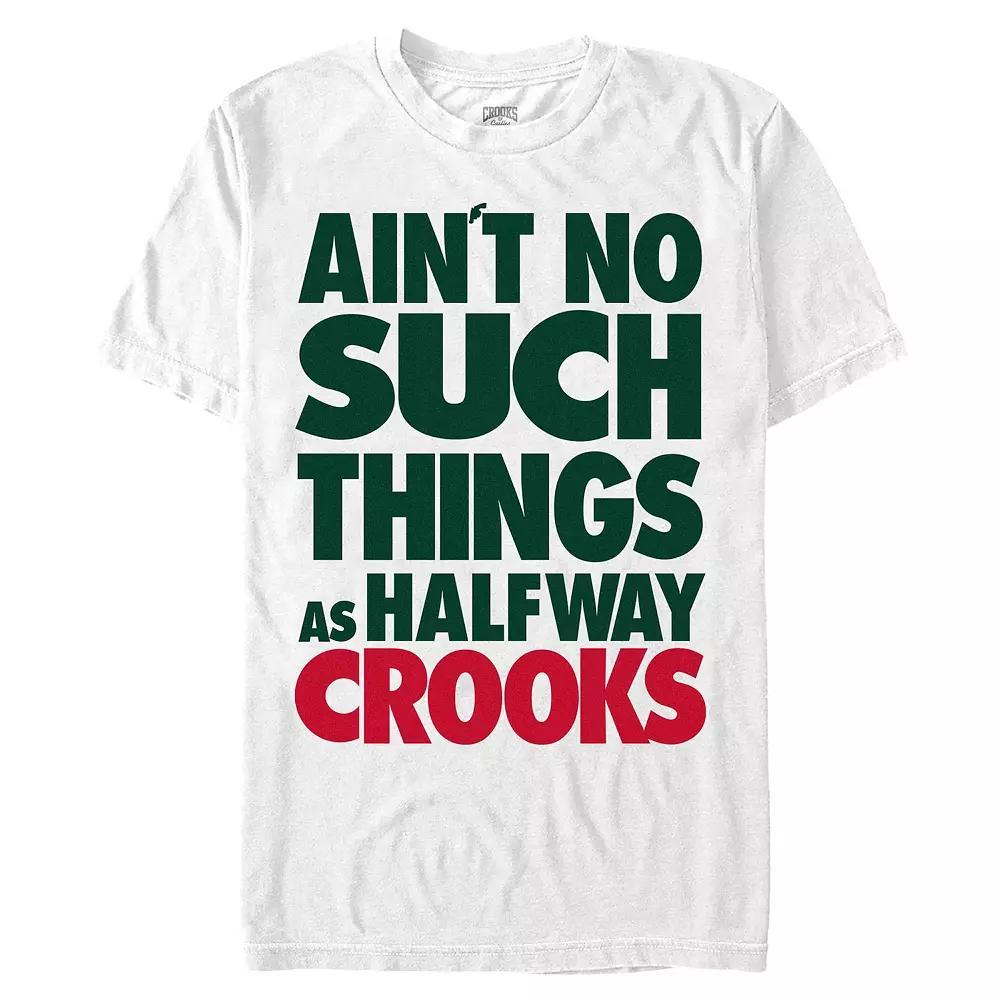 Men's Crooks And Castle No Such Things As Halfway Crooks Graphic Tee, Size: XL, White Product Image