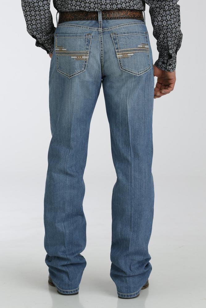 SALE Cinch® Men's Grant Relaxed Fit Medium Stone Boot Cut Jeans Product Image