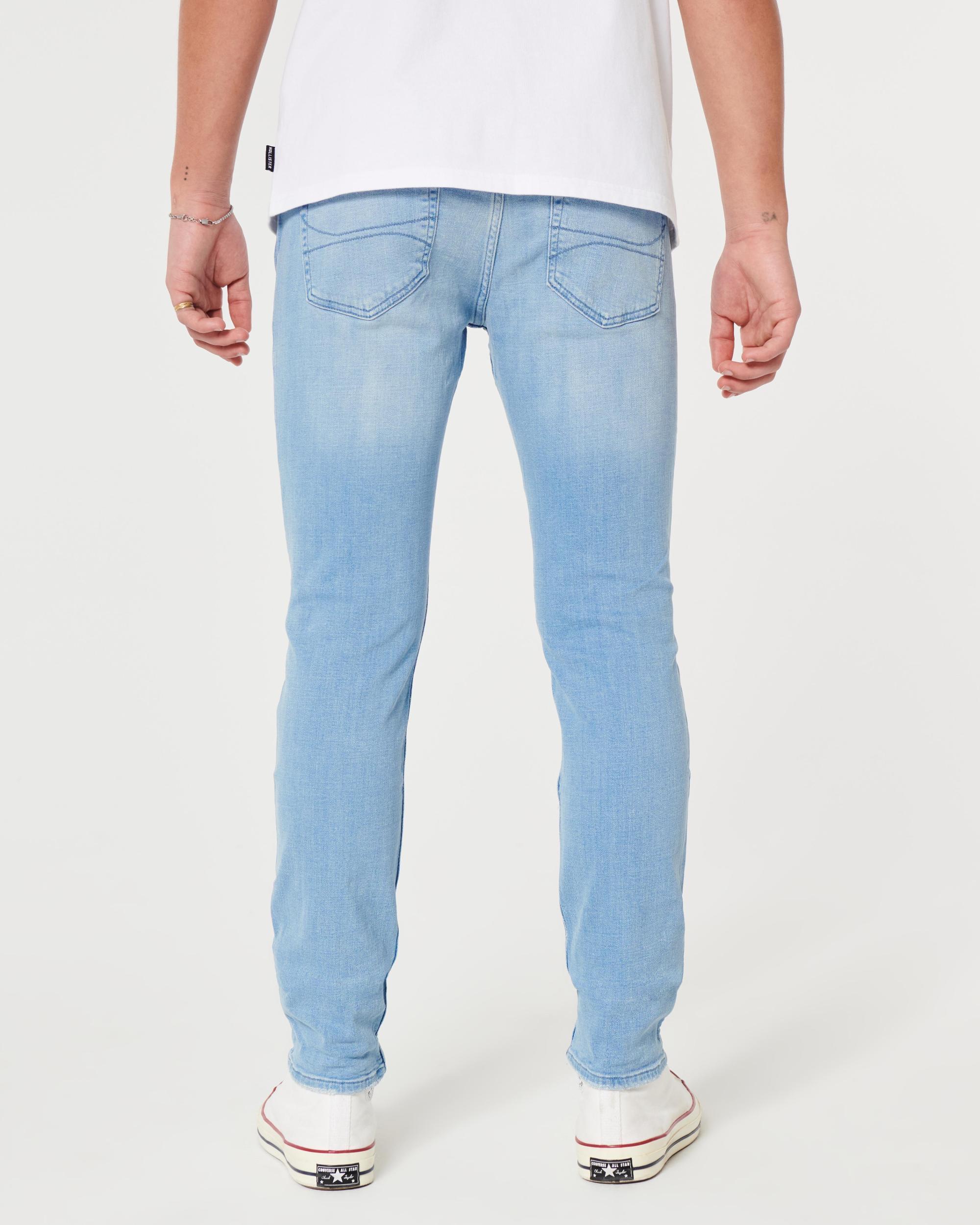 Ripped Light Wash Skinny Jeans Product Image
