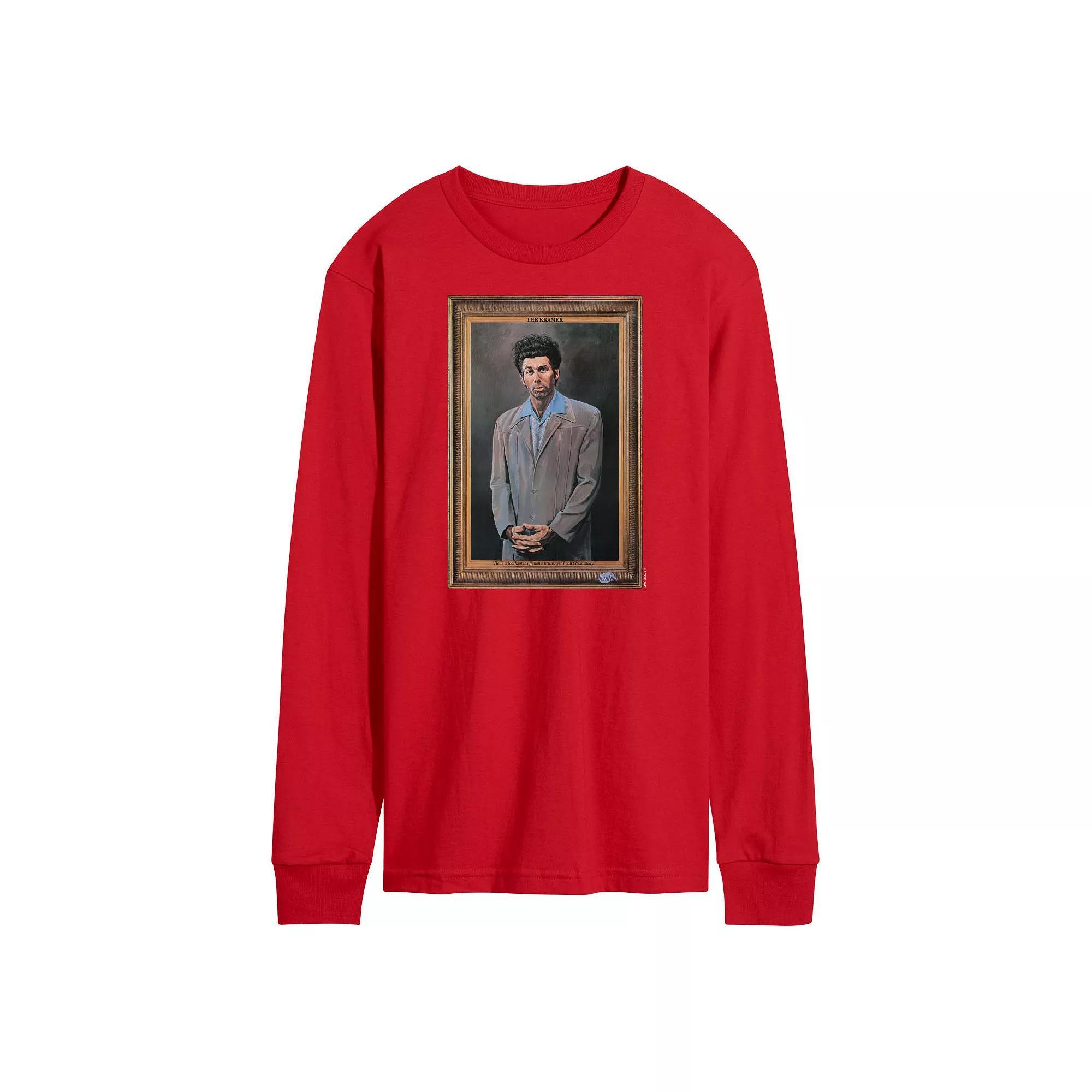 Mens Seinfeld Kramer Portrait Long Sleeve Graphic Tee Product Image