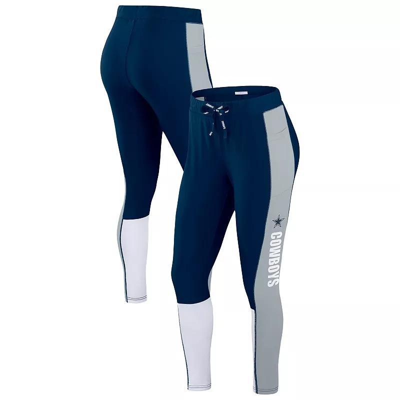 Women's WEAR by Erin Andrews Navy Dallas Cowboys Color-Block Leggings, Size: 2XL, Blue Product Image
