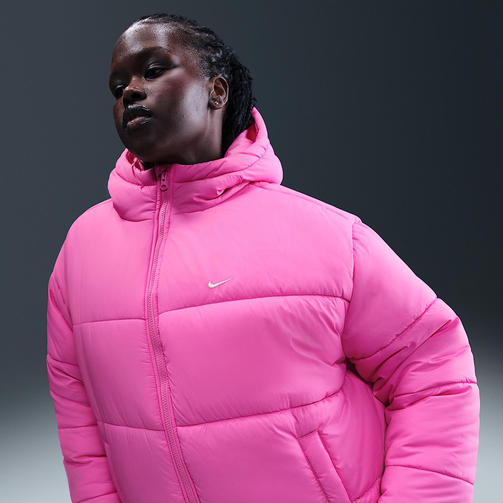 Nike Sportswear Classic Puffer Women's Therma-FIT Loose Hooded Jacket (Plus Size) Product Image