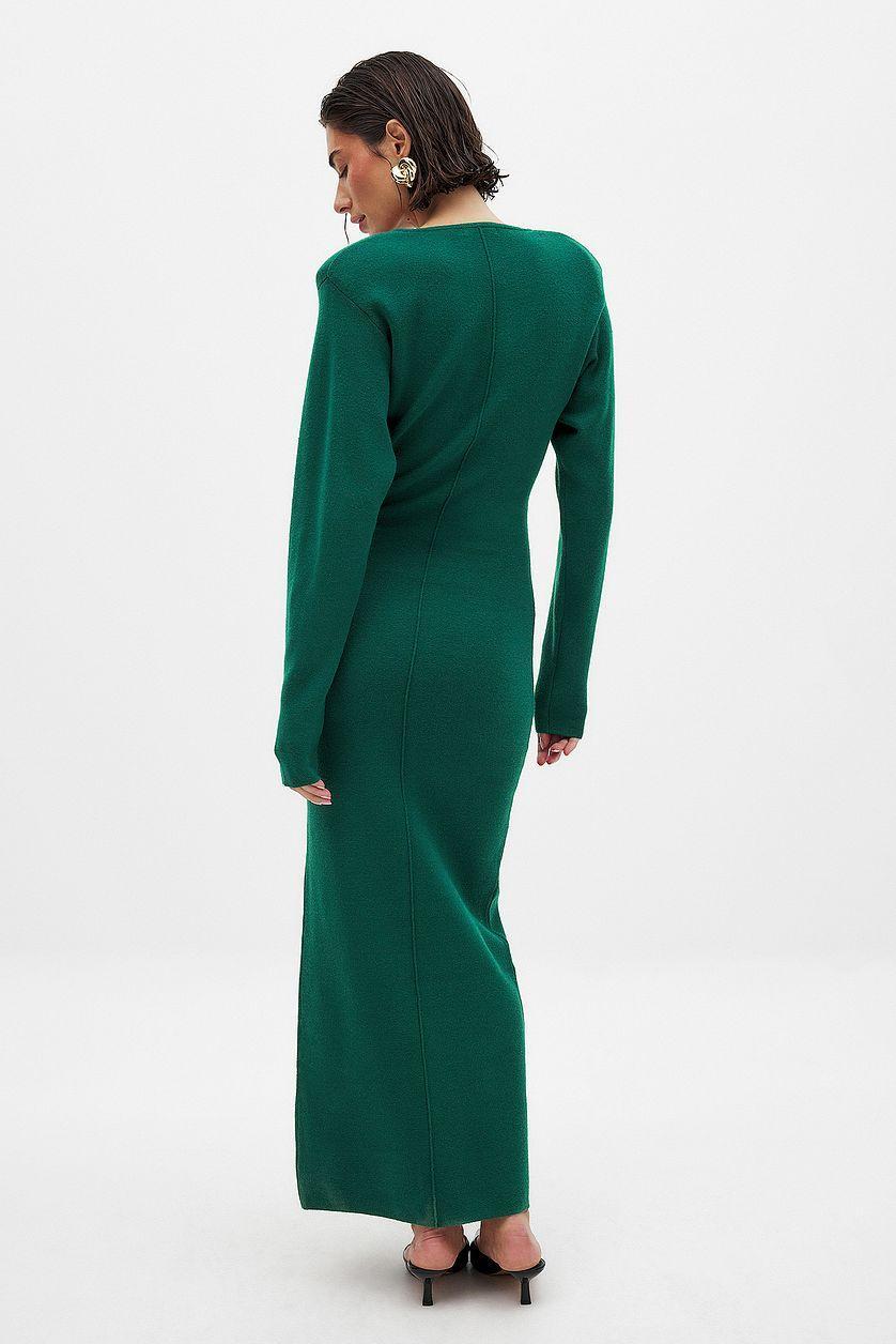 Knitted V-Neck Maxi Dress Product Image