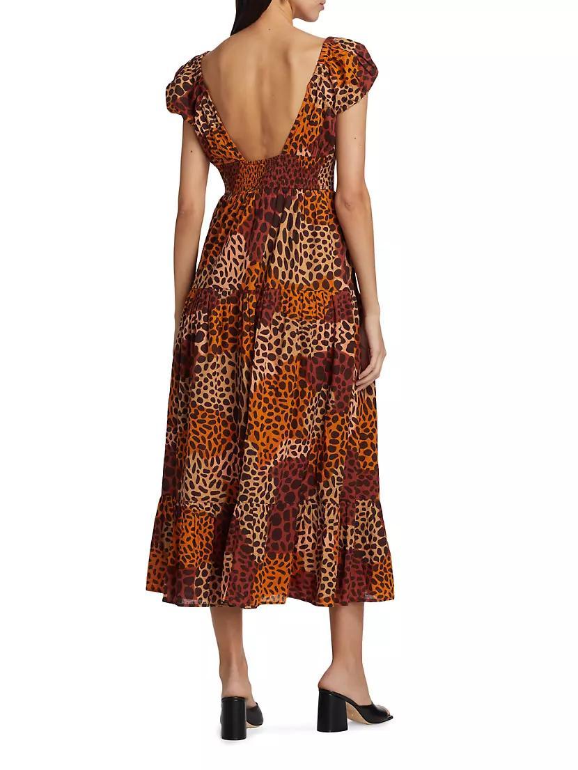 Jane Abstract Cotton Midi Dress Product Image