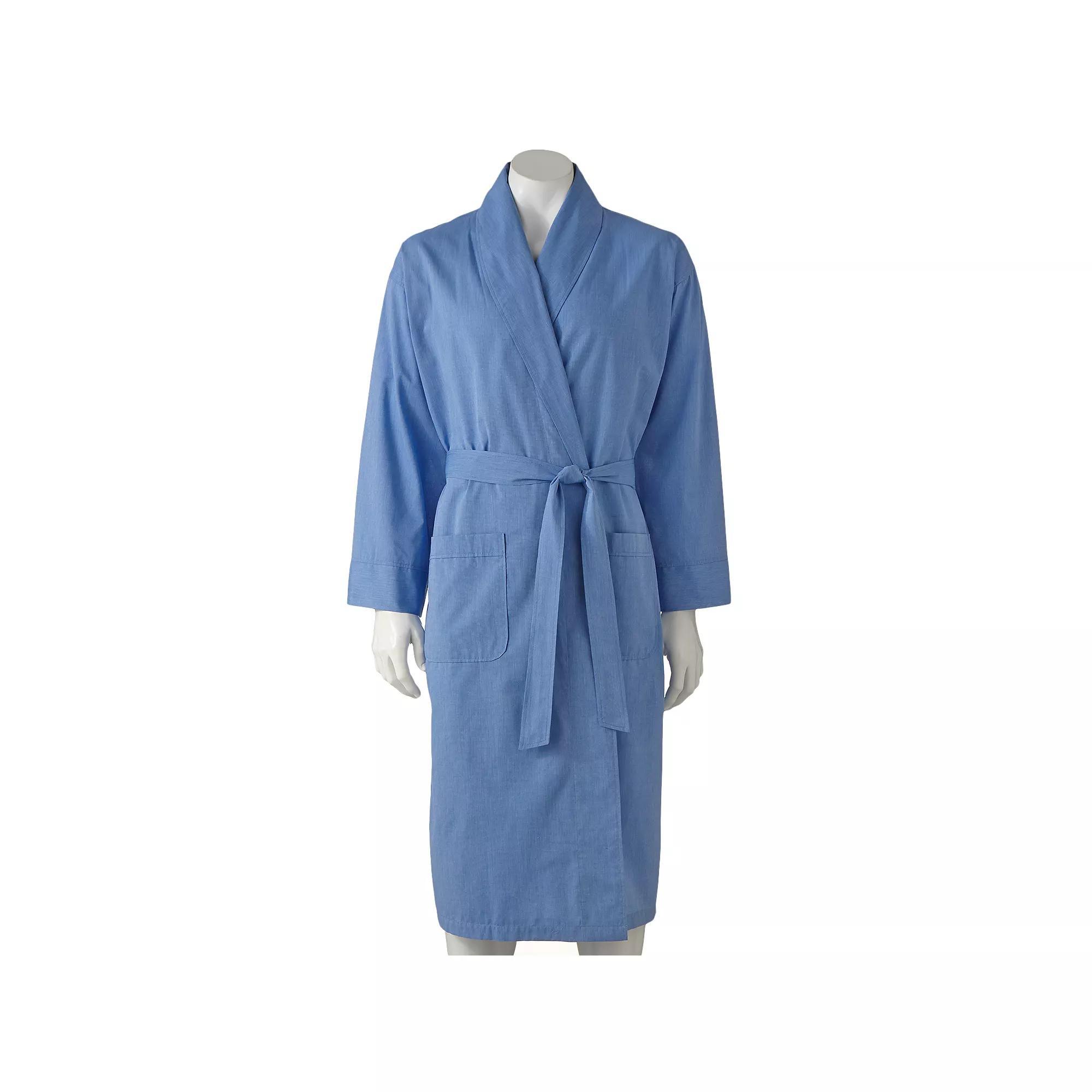 Big & Tall Hanes® Lightweight Woven Shawl Robe, Men's, Size: 5XL/6XL, Red Plaid Product Image