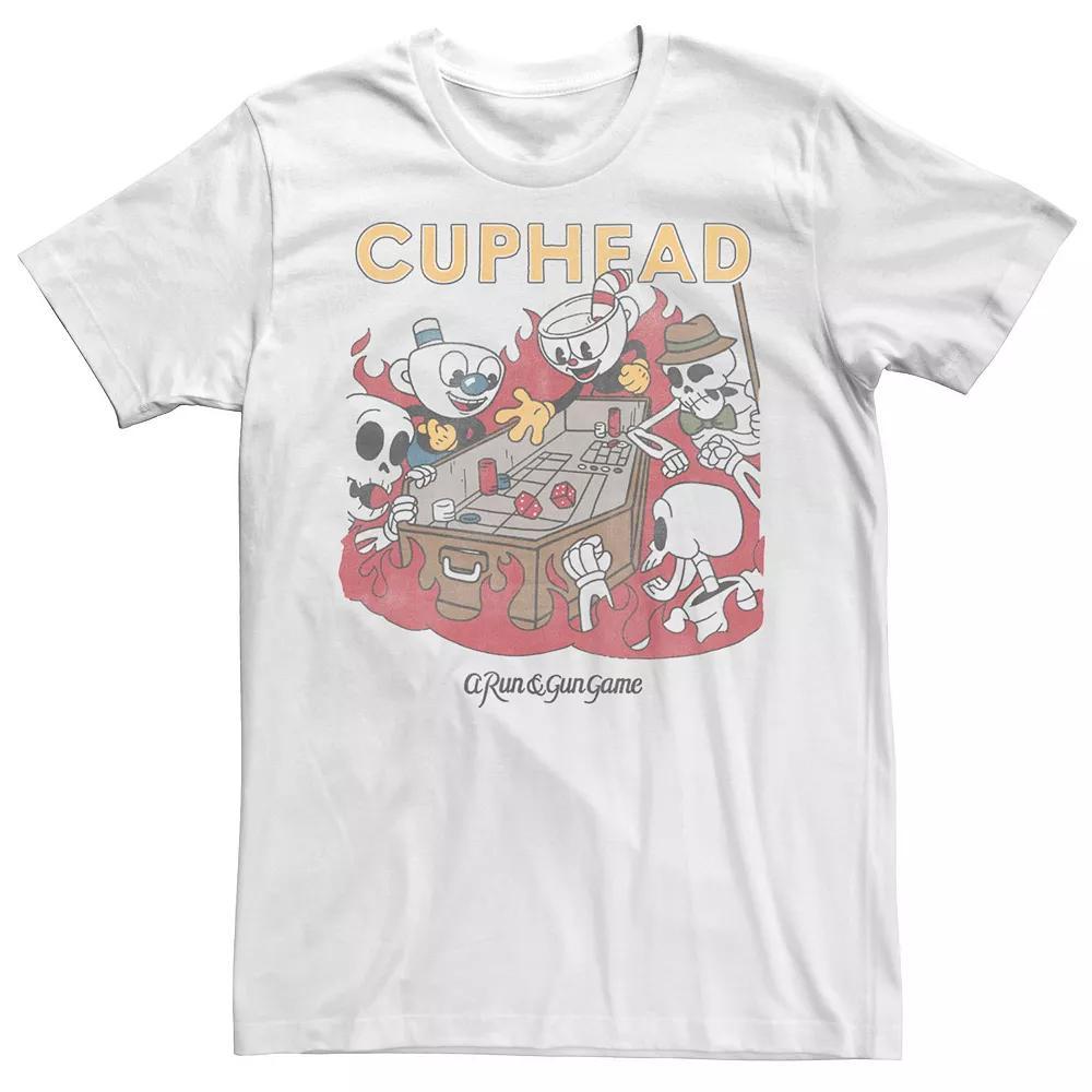 Men's Cuphead Casino Graphic Tee, Size: XL, White Product Image