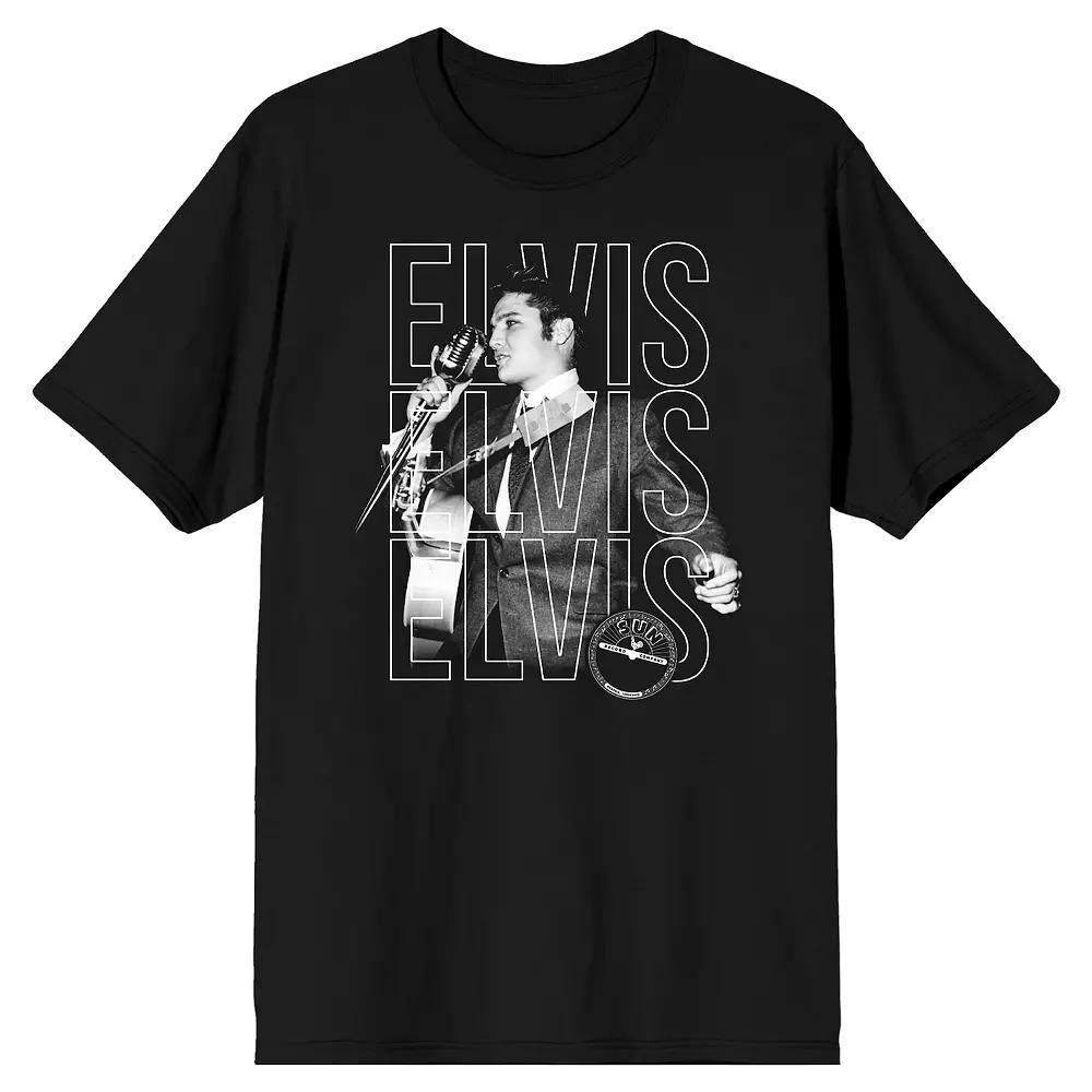 Men's Sun Records Elvis Presley Graphic Tee, Size: Medium, Black Product Image