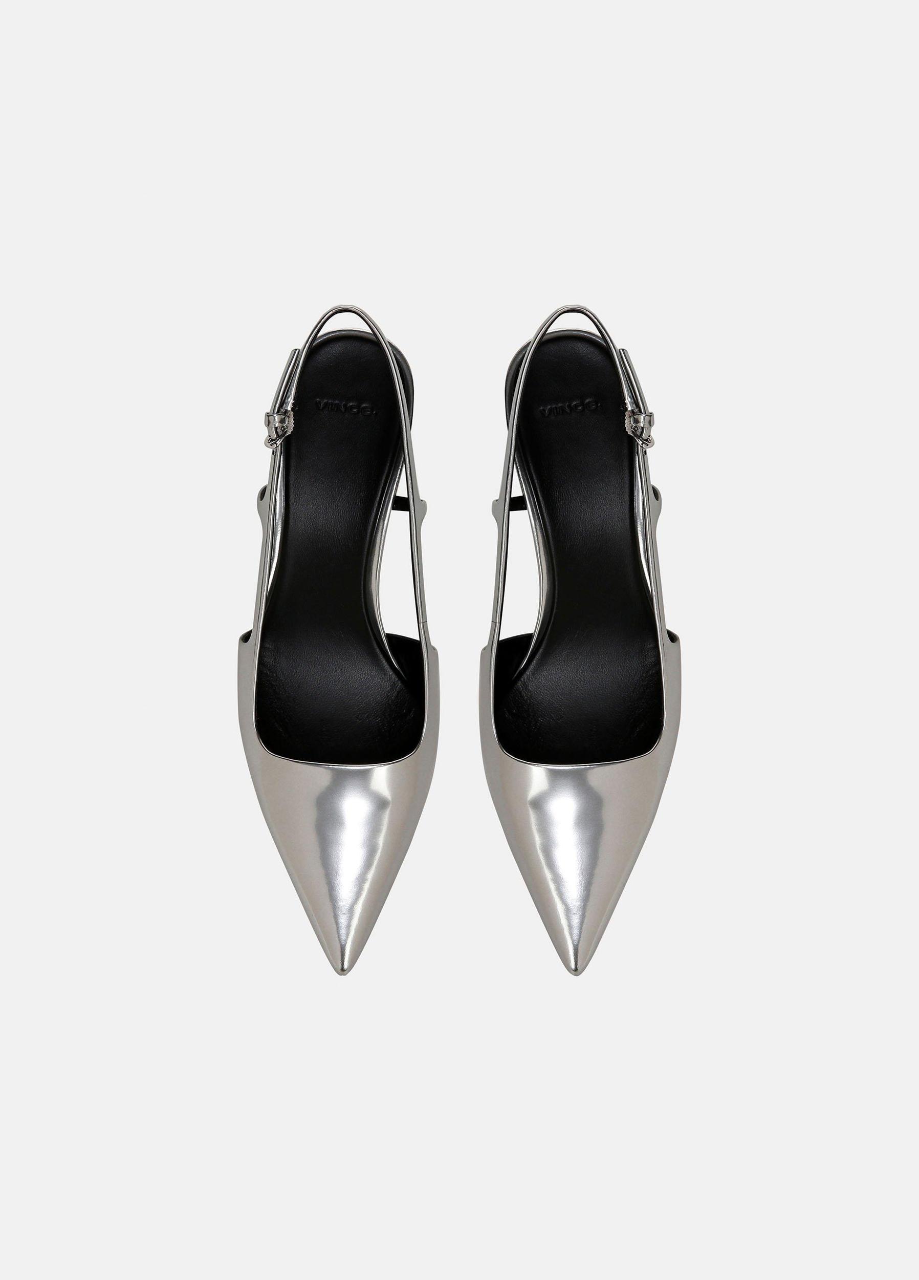 Bianca Metallic Leather Slingback Heel Product Image