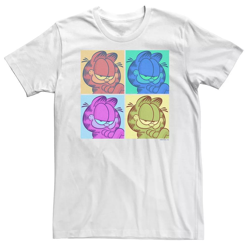 Big & Tall Garfield Pop Art Portrait Panels Tee, Men's, Size: 4XLT, White Product Image