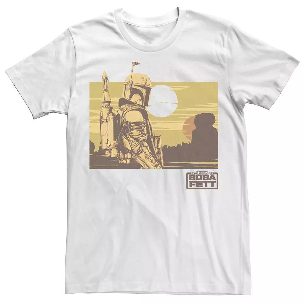 Men's Star Wars Boba Fett Boxed Landscape Tee, Size: XXL, White Product Image