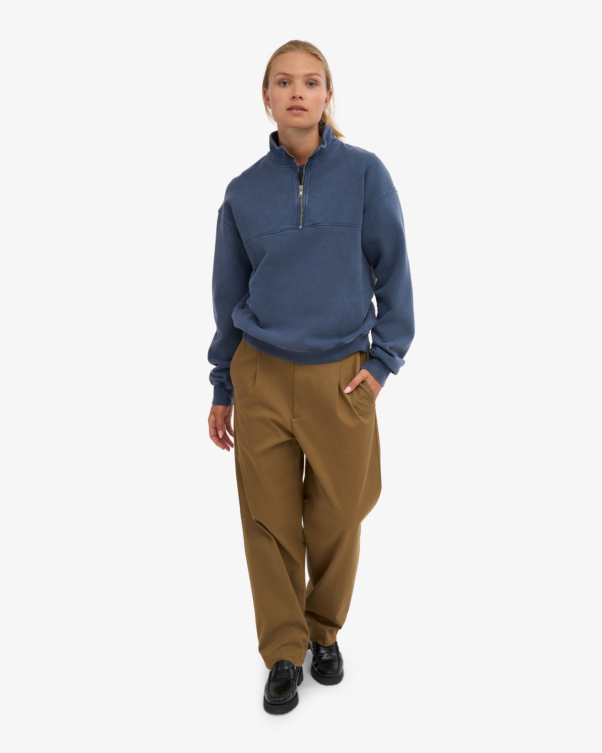 Organic Quarter Zip - Neptune Blue Product Image