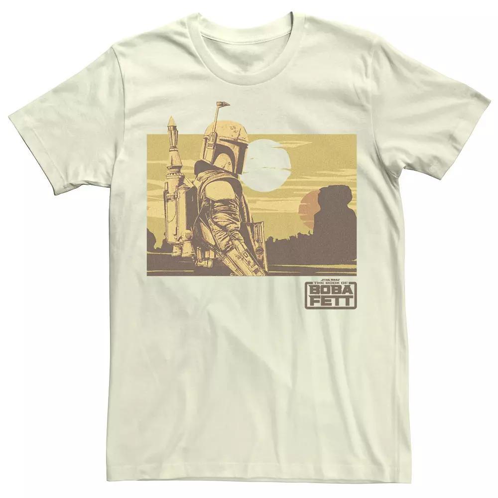 Men's Star Wars Boba Fett Boxed Landscape Tee, Size: XXL, White Product Image