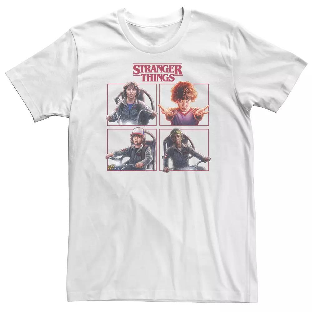 Big & Tall Netflix Stranger Things Group Shot Box Up Logo Tee, Men's, Size: XXL Tall, White Product Image