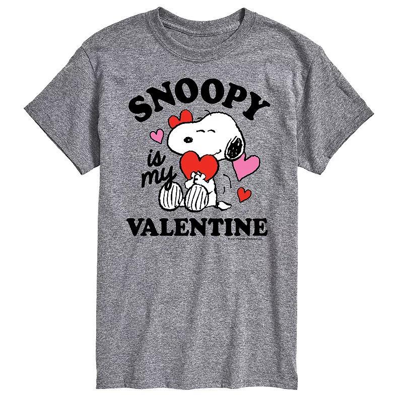 Men's Peanuts Snoopy My Valentine Tee, Size: Large, Gray Product Image