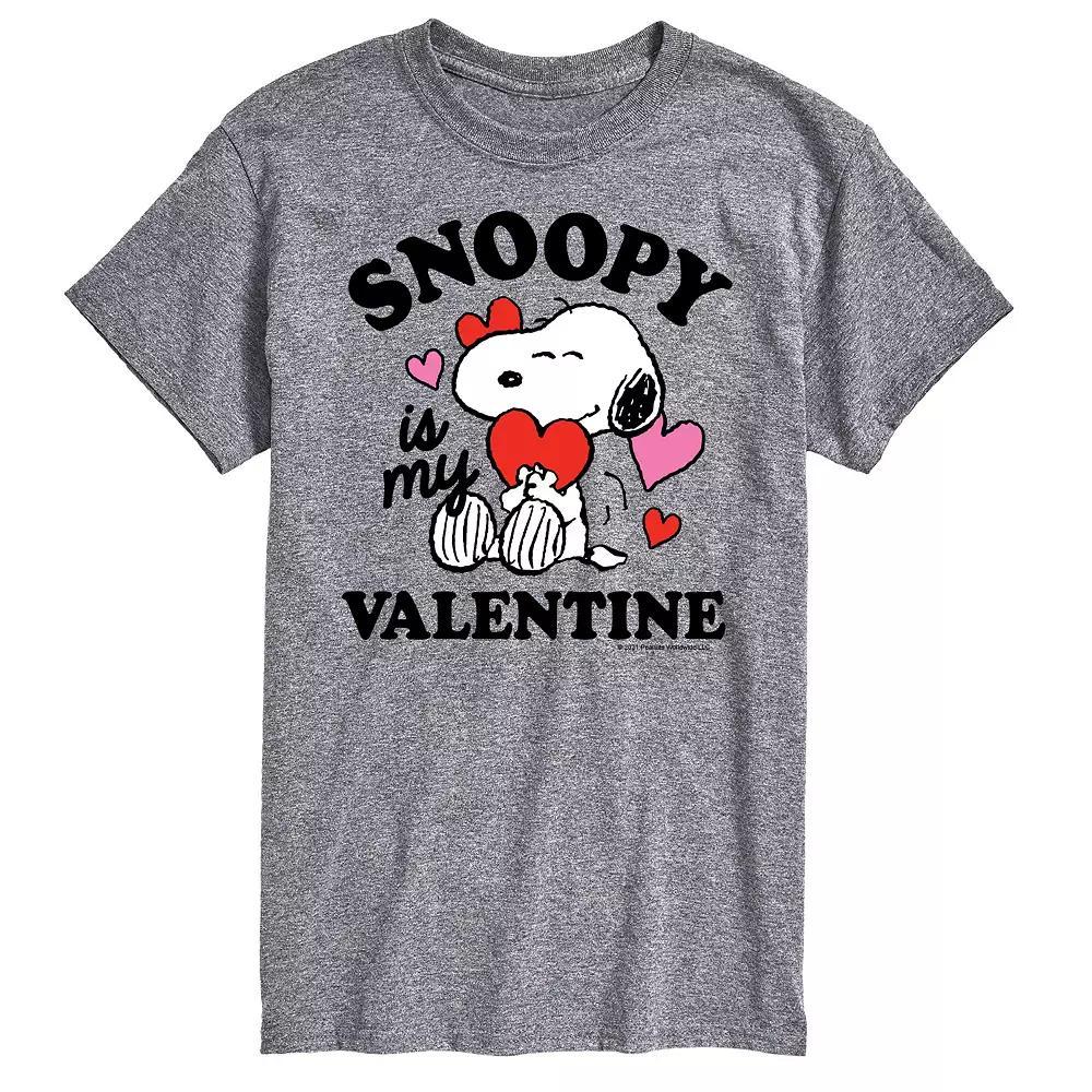 Men's Peanuts Snoopy My Valentine Tee, Size: Large, Gray Product Image