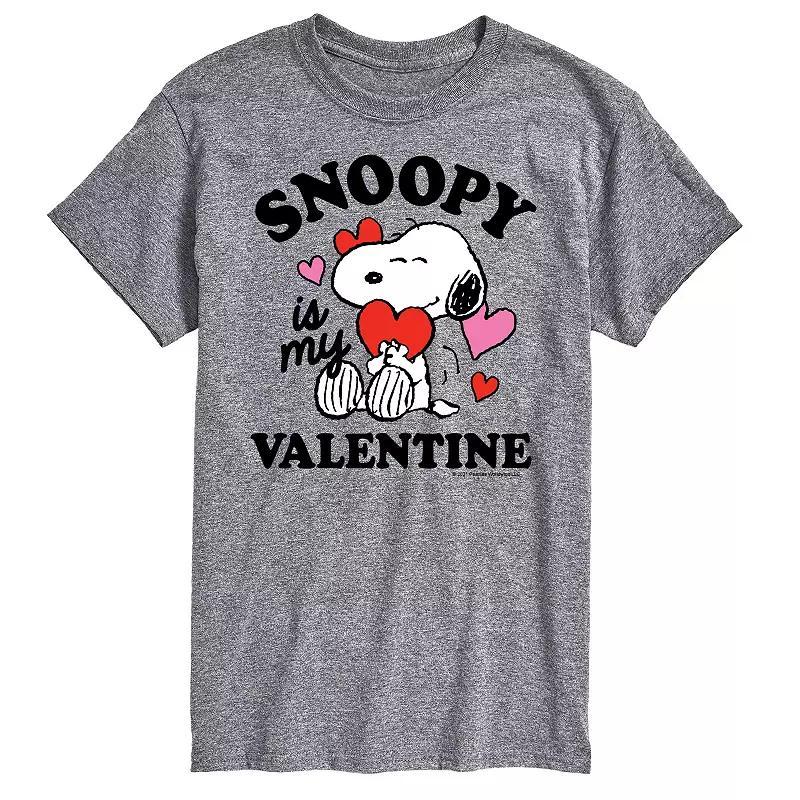 Men's Peanuts Snoopy My Valentine Tee, Size: Large, Gray Product Image