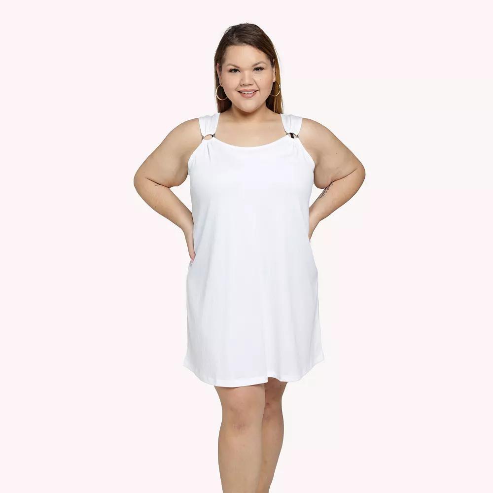 Plus Size Portocruz Ring Tank Mini Dress, Womens Product Image