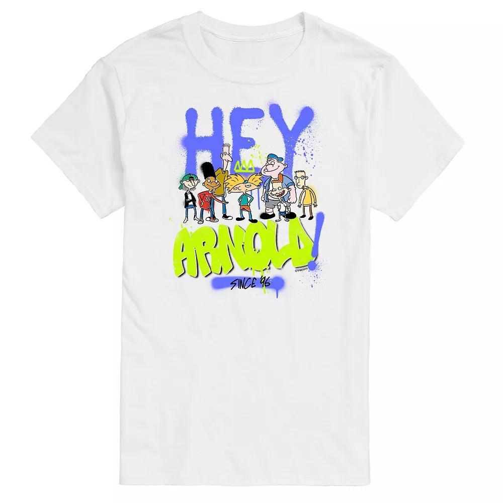 Mens Hey Arnold! Purple Spray Paint Tee Product Image