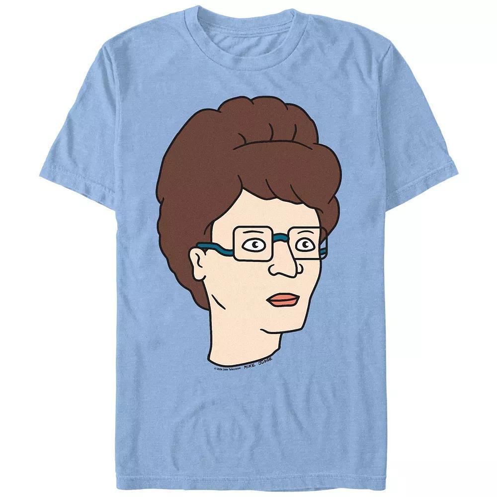 Men's King Of The Hill Peggy Big Face Graphic Tee, Size: Medium, Light Blue Grey Product Image
