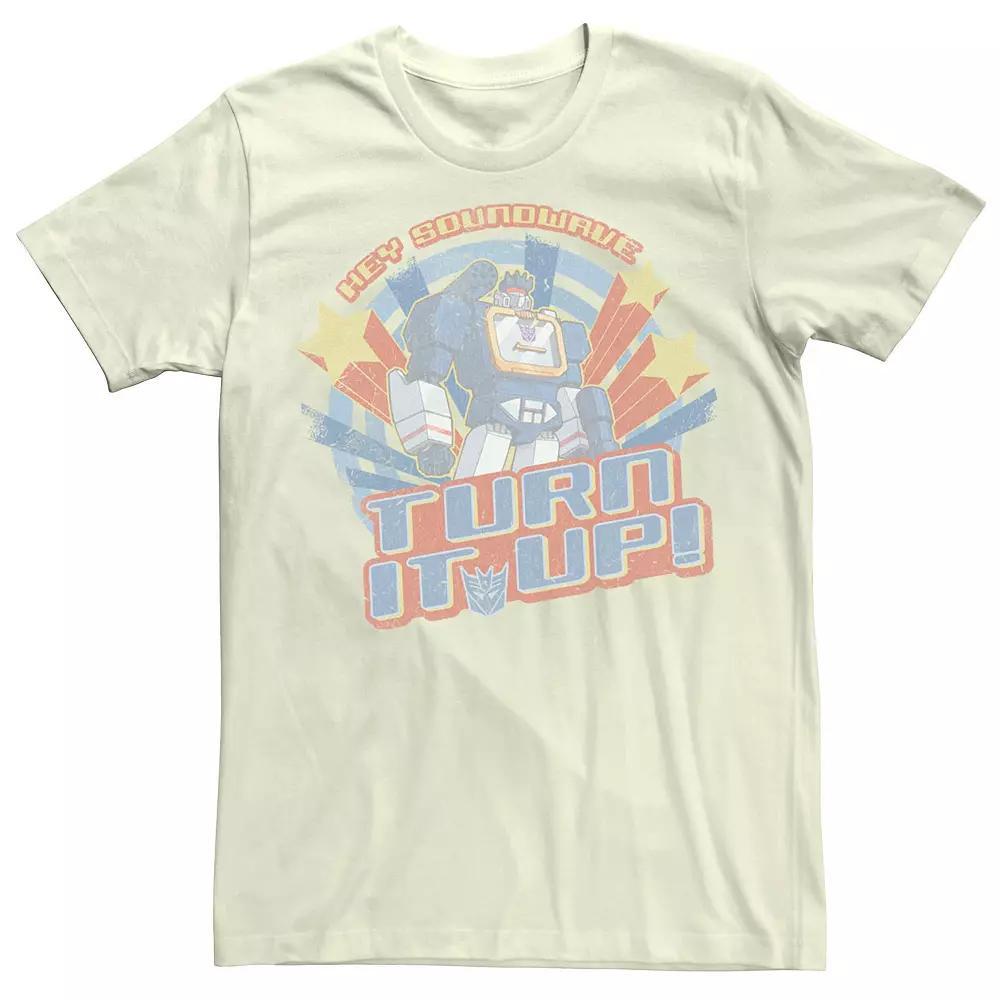 Men's Transformers Hey Soundwave Turn It Up Tee, Size: 3XL, Natural Product Image