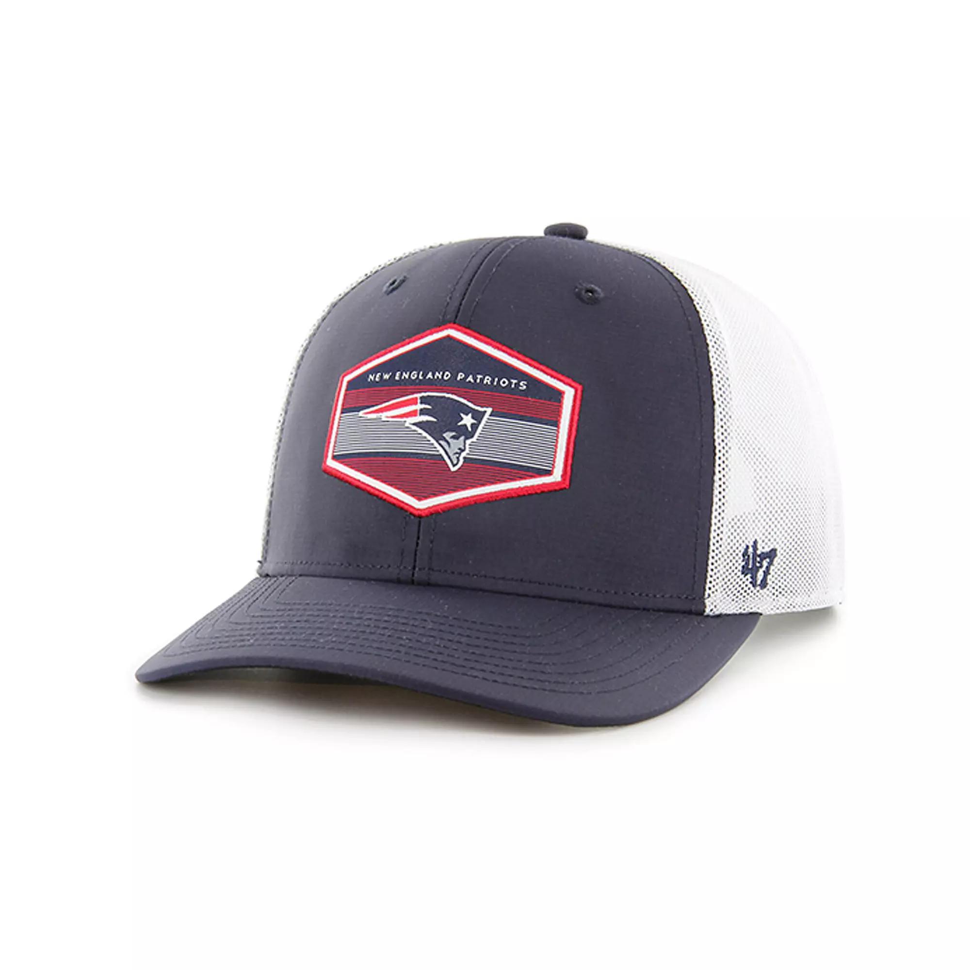 Men's '47  Navy New England Patriots Burgess Trucker Adjustable Hat, Blue Product Image
