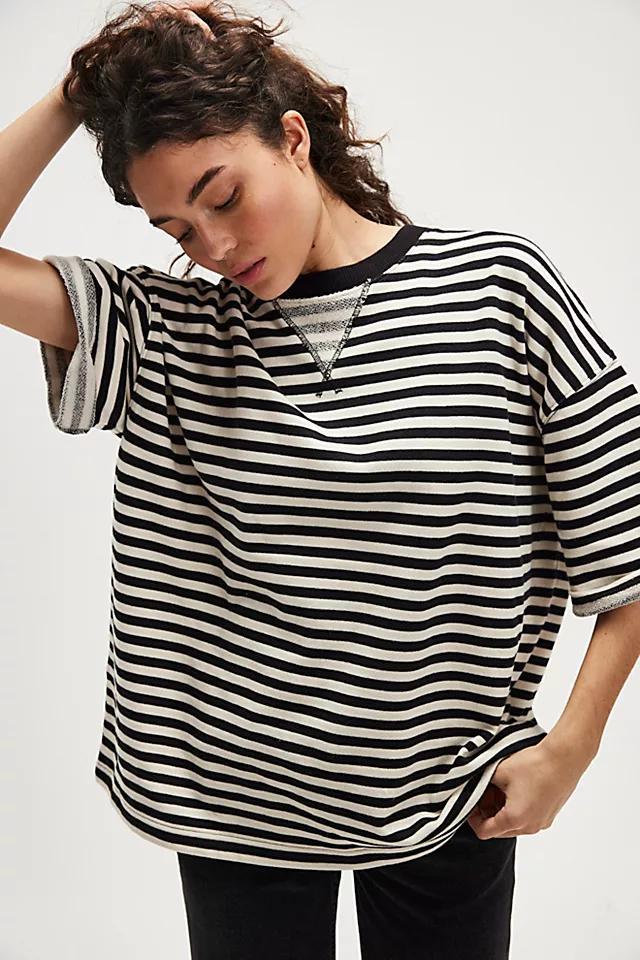 Classic Striped Short-Sleeve Crewneck Product Image