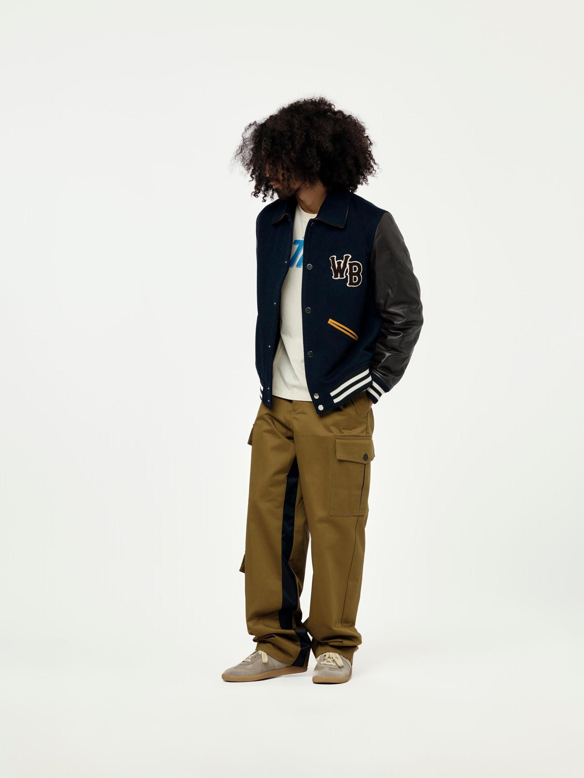 Prince Varsity Jacket (Brown/Navy) Product Image