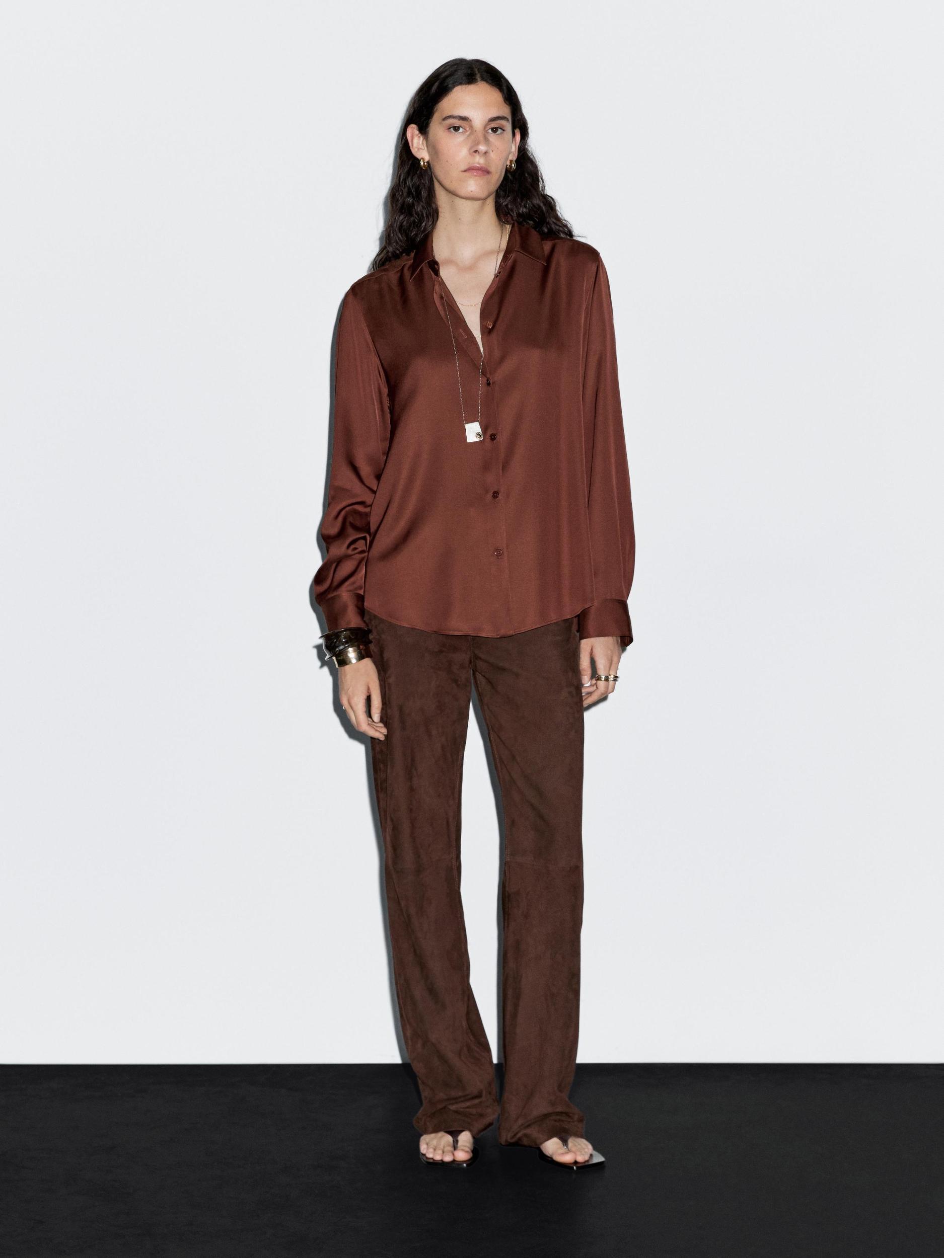 Suede leather trousers Product Image