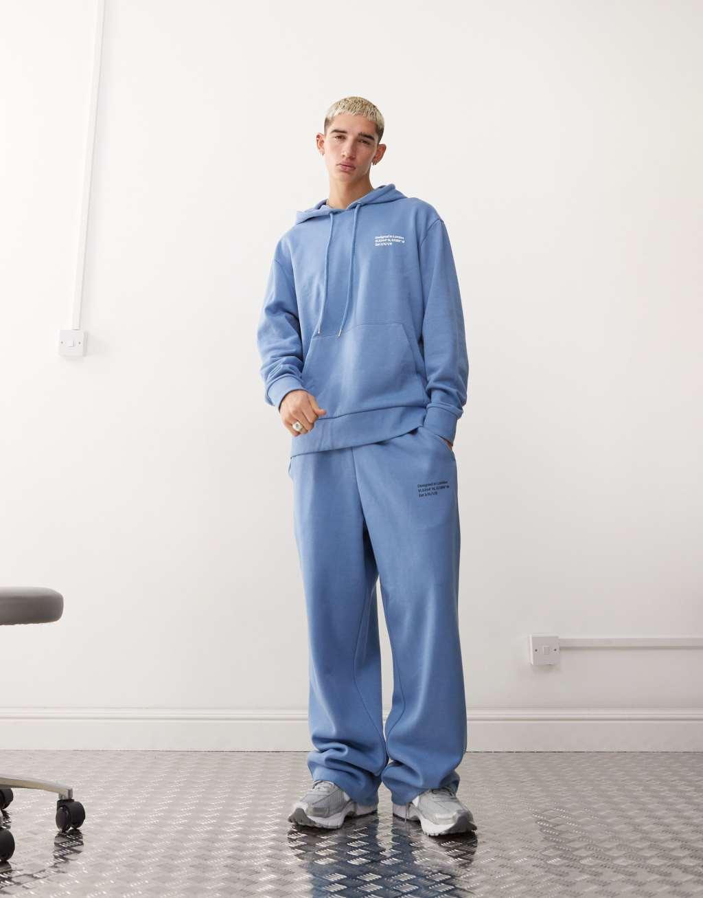 COLLUSION print hoodie in blue - part of a set Product Image