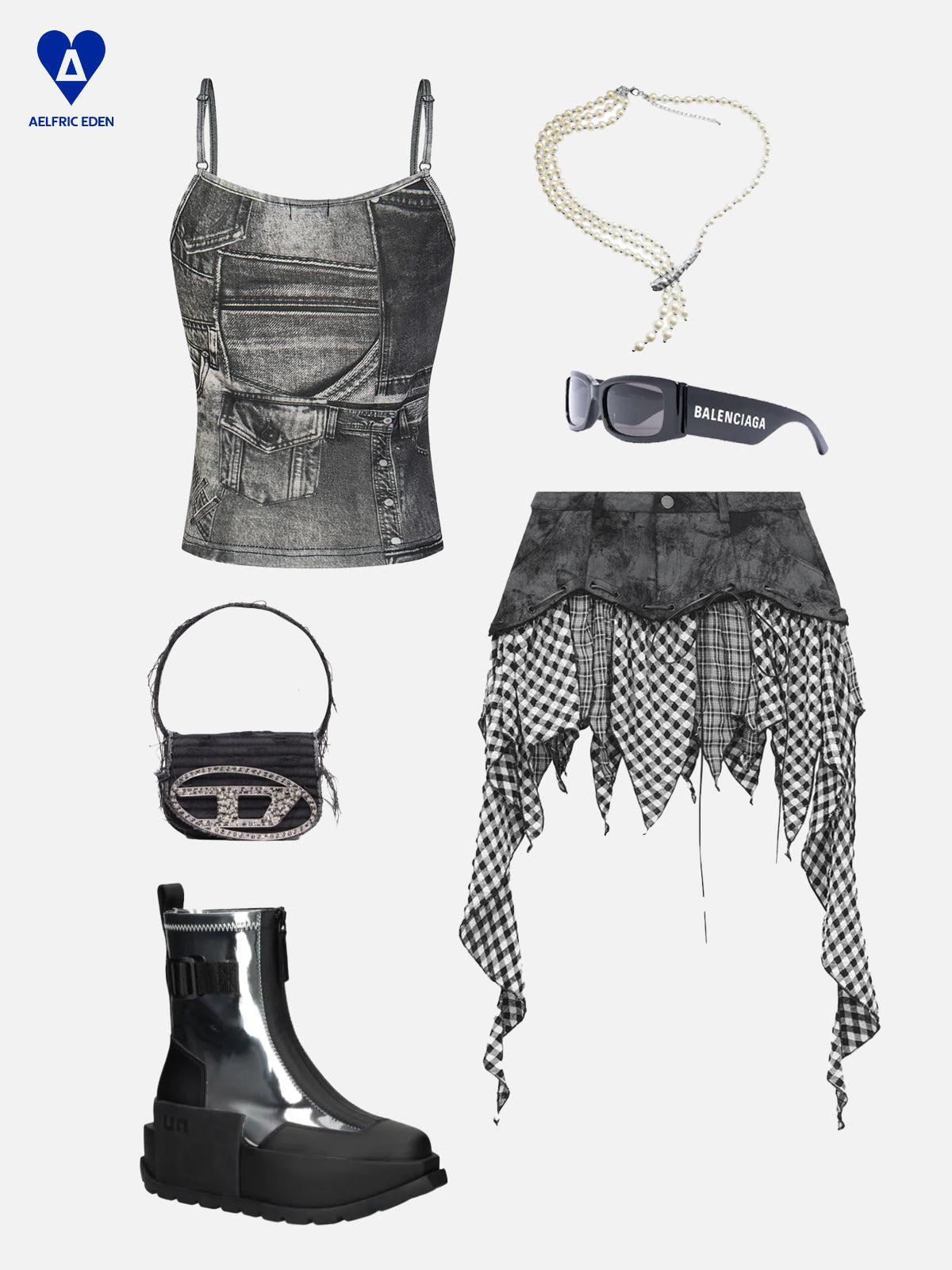 Aelfric Eden Denim Print Cami Top Female Product Image