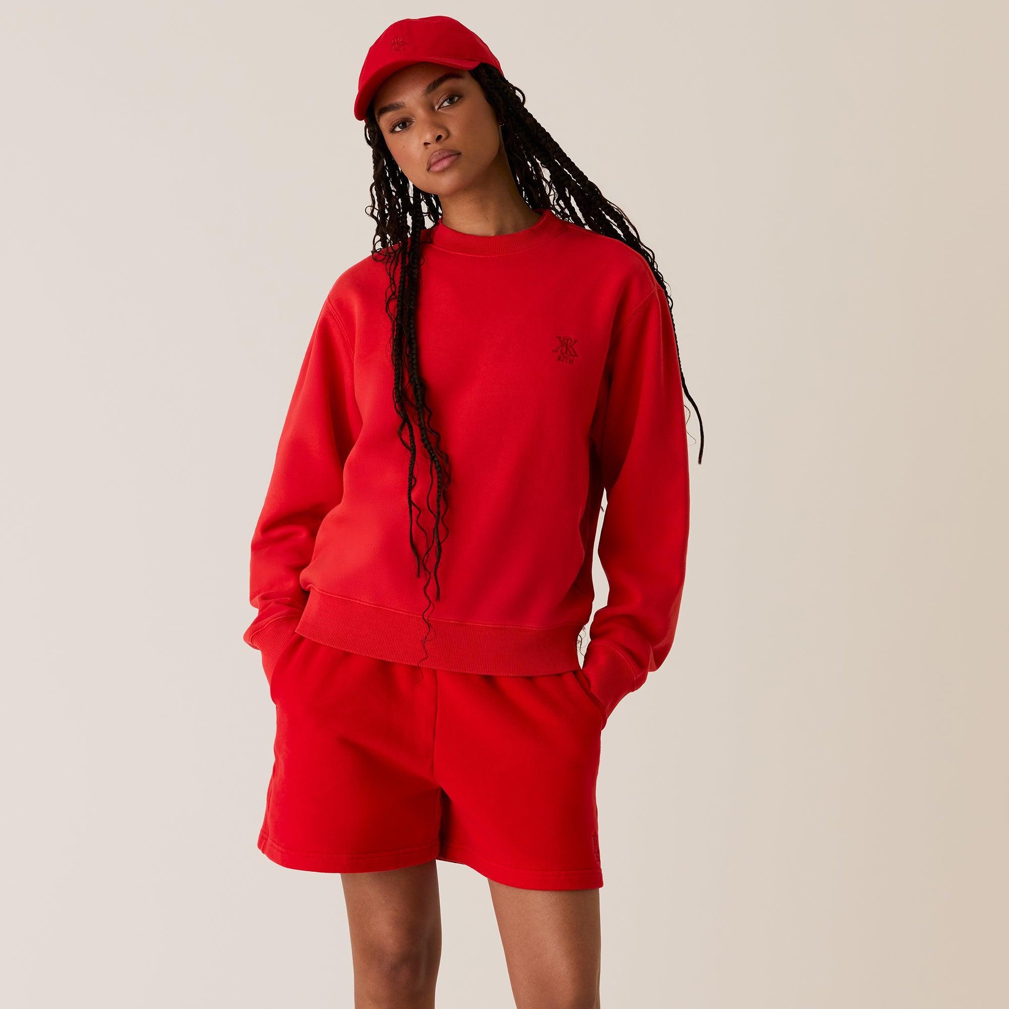 Kith Women Asher Crest Crewneck - Cinnabar Female Product Image