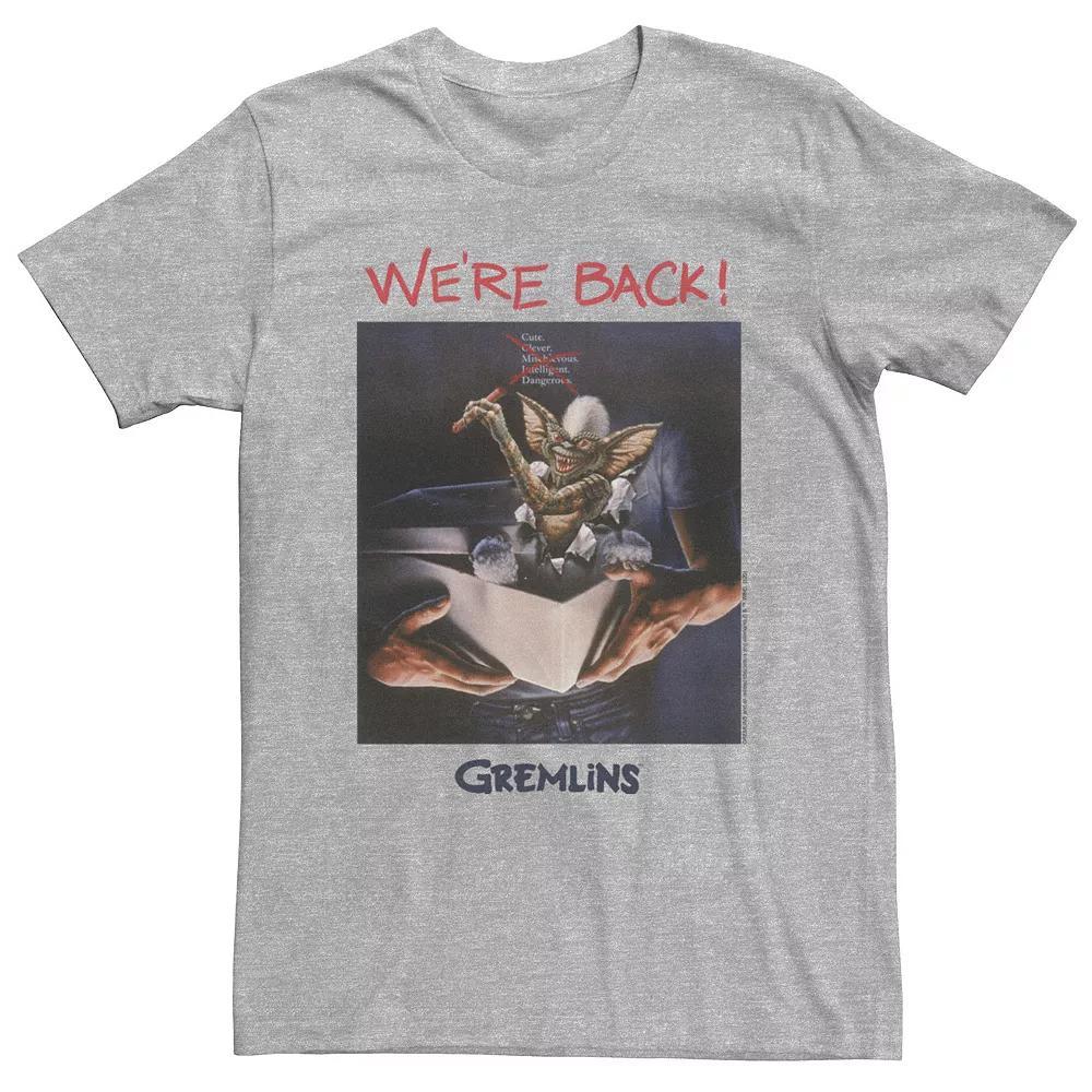 Big & Tall Gremlins We're Back Poster Tee, Men's, Size: 3XL, Athletic Grey Product Image