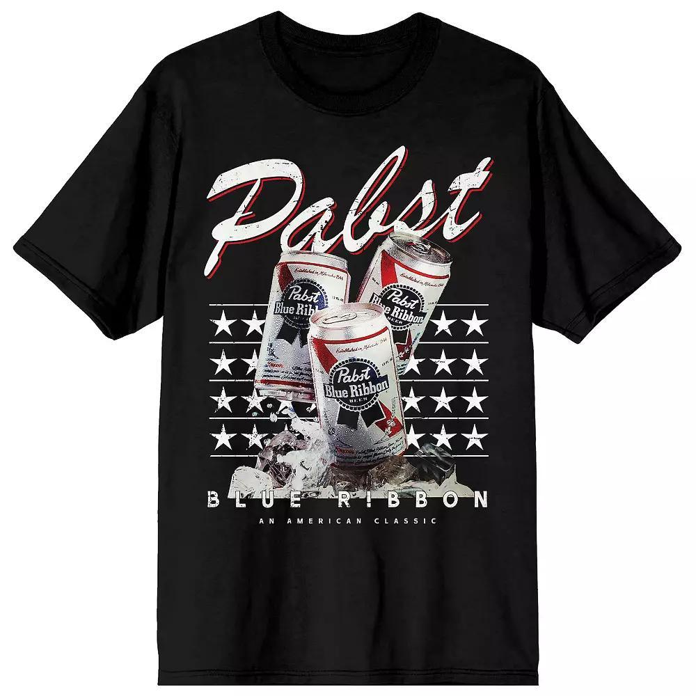 Men's Pabst Blue Ribbon Patriotic Graphic Tee, Size: XXL, Black Product Image