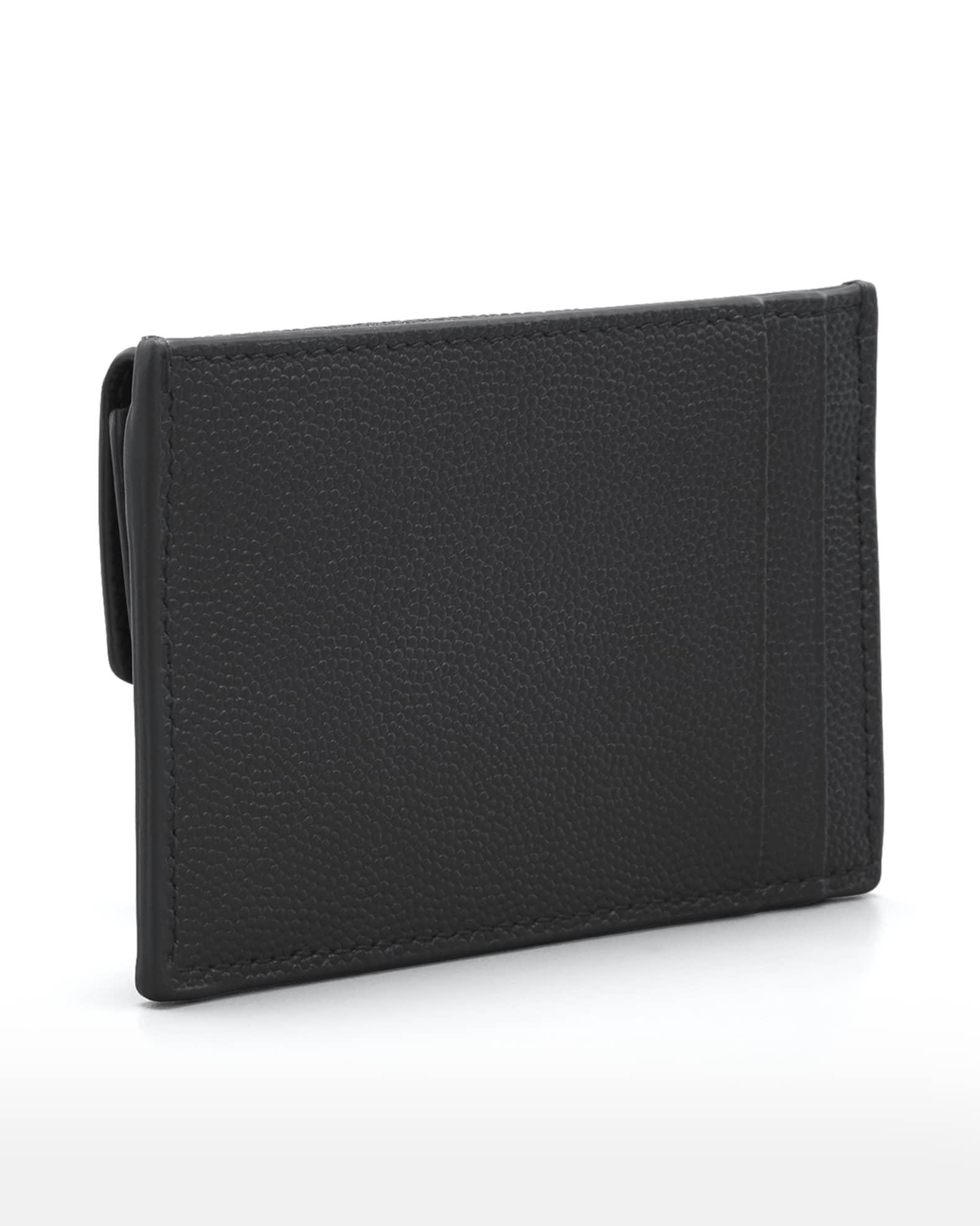 YSL Monogram Flap Card Case in Grained Leather Product Image