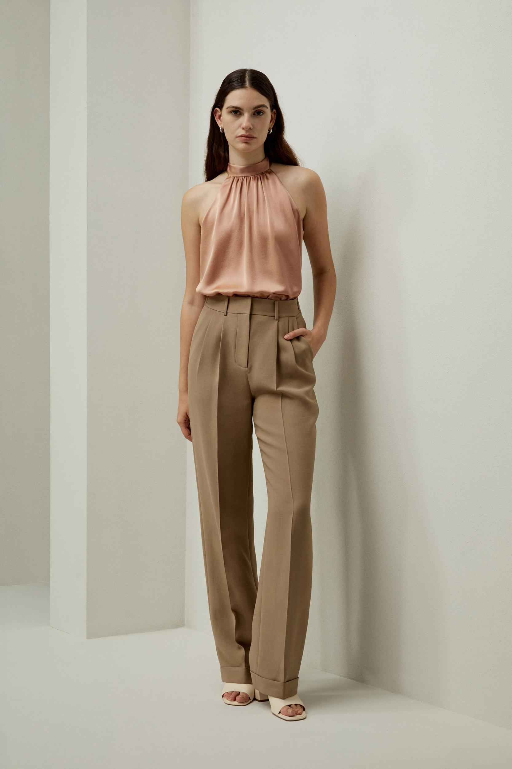 Graceful Breeze Silk Halter Top Product Image