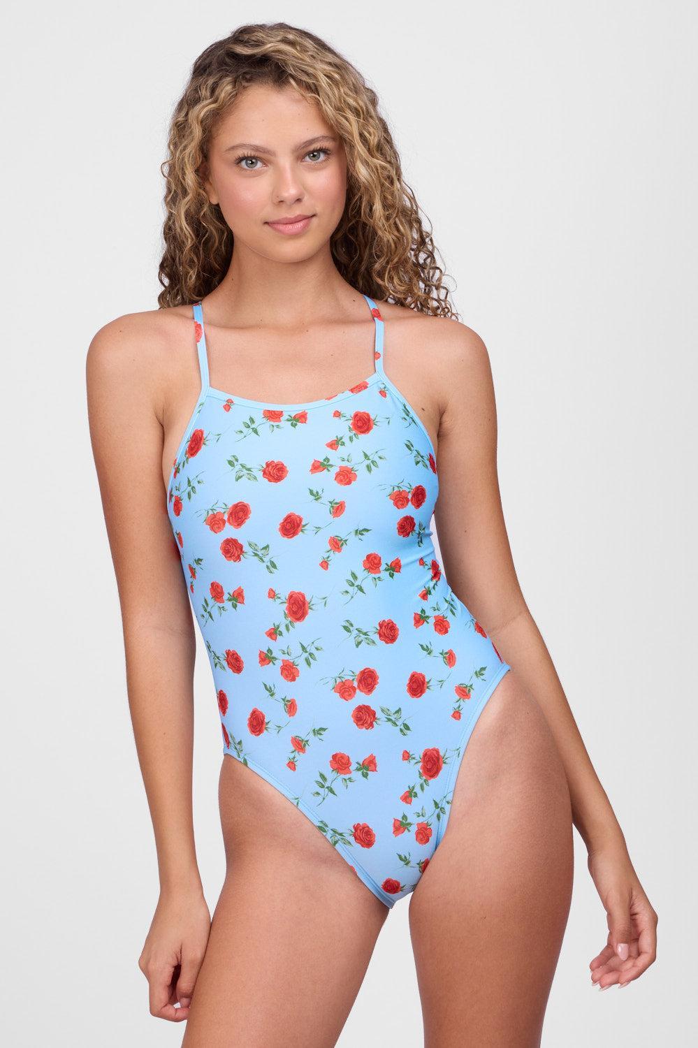 Perry One Piece Swimsuit - Green Apple Contrast Female Product Image
