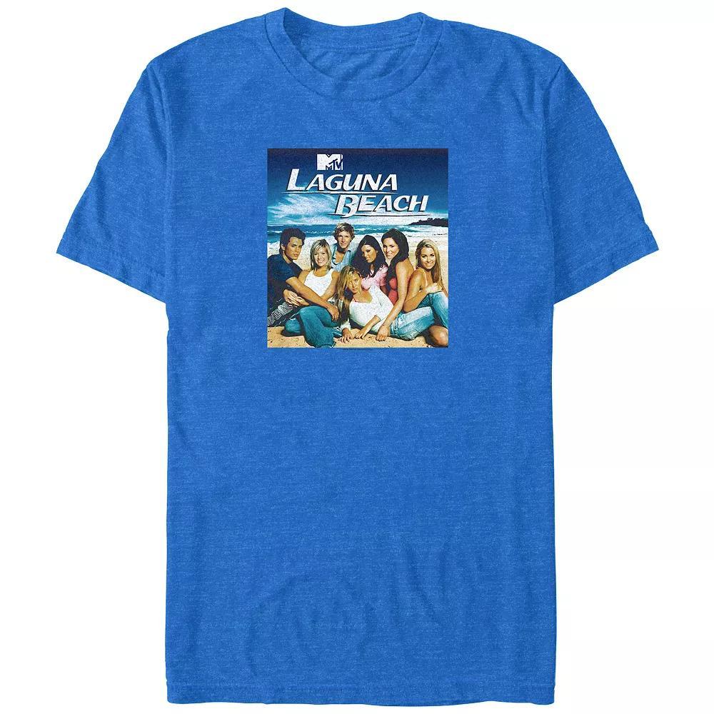 Big & Tall Laguna Beach Poster Graphic Tee, Men's, Size: 4XL Tall, Royal Grey Product Image