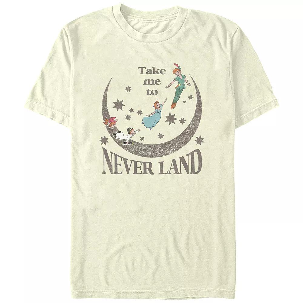Disney's Peter Pan Take Me To Never Land Juniors' Graphic Tee, Women's, Size: Medium, Natural Product Image
