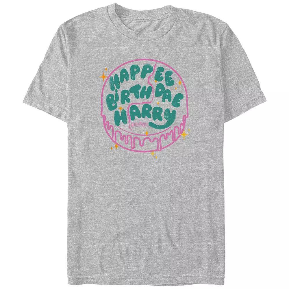 Men's Harry Potter Birthday Cake Graphic Tee, Size: XXL, Athletic Grey Product Image
