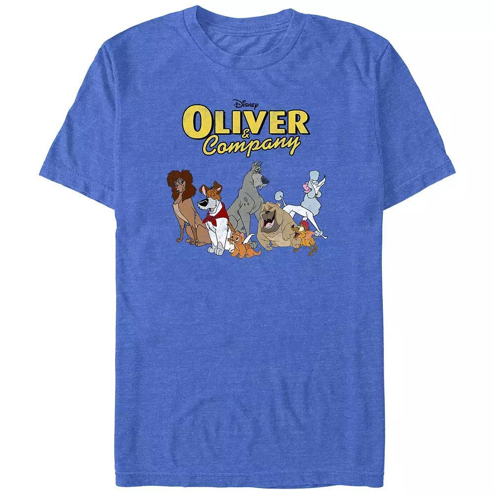 Big & Tall Oliver And Company Friends Poster Graphic Tee, Men's, Size: 5XL, Royal Grey Product Image