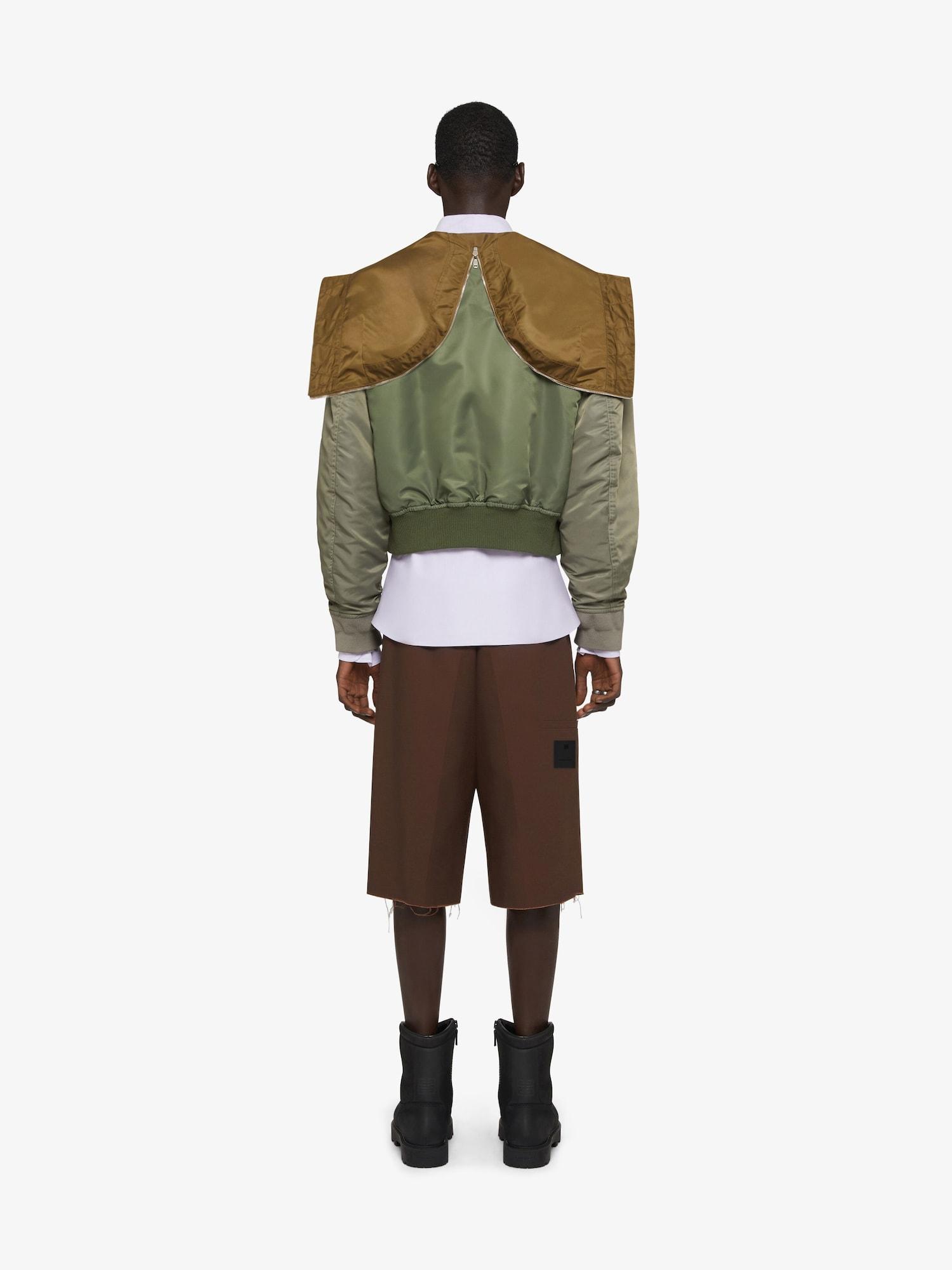 Extra wide chino bermuda shorts in canvas Product Image