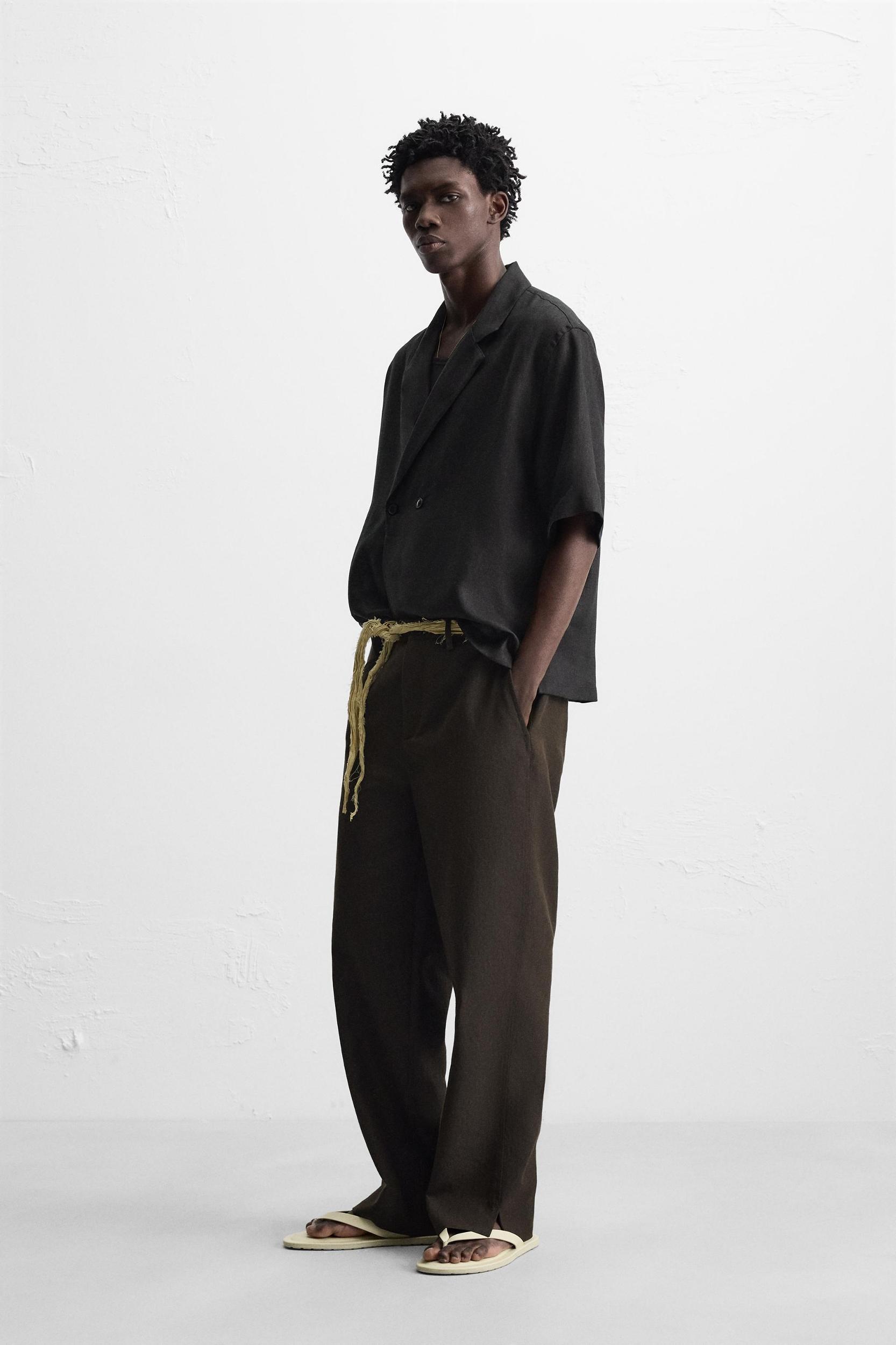 100% LINEN KIMONO SHIRT Product Image