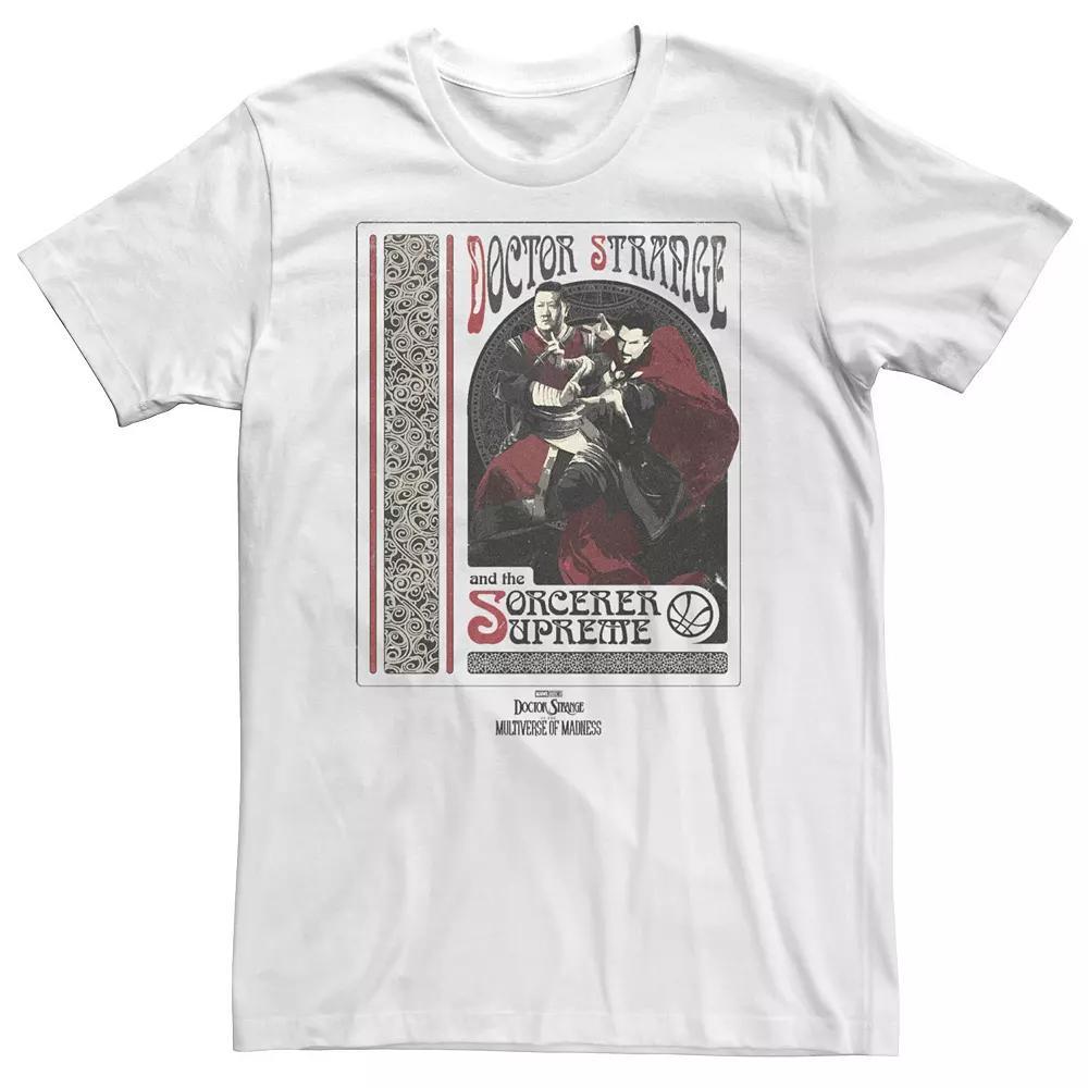 Big & Tall Doctor Strange Movie 2 Sorcerer Supreme Groupshot Tee, Men's, Size: 3XL Tall, White Product Image